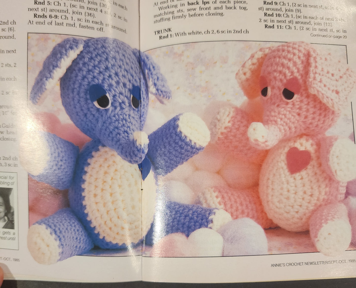 Annie’s Crochet Newsletter#17, #18 1985 Vintage Patterns, quilts,.  Both Vintage  books in good condition.
