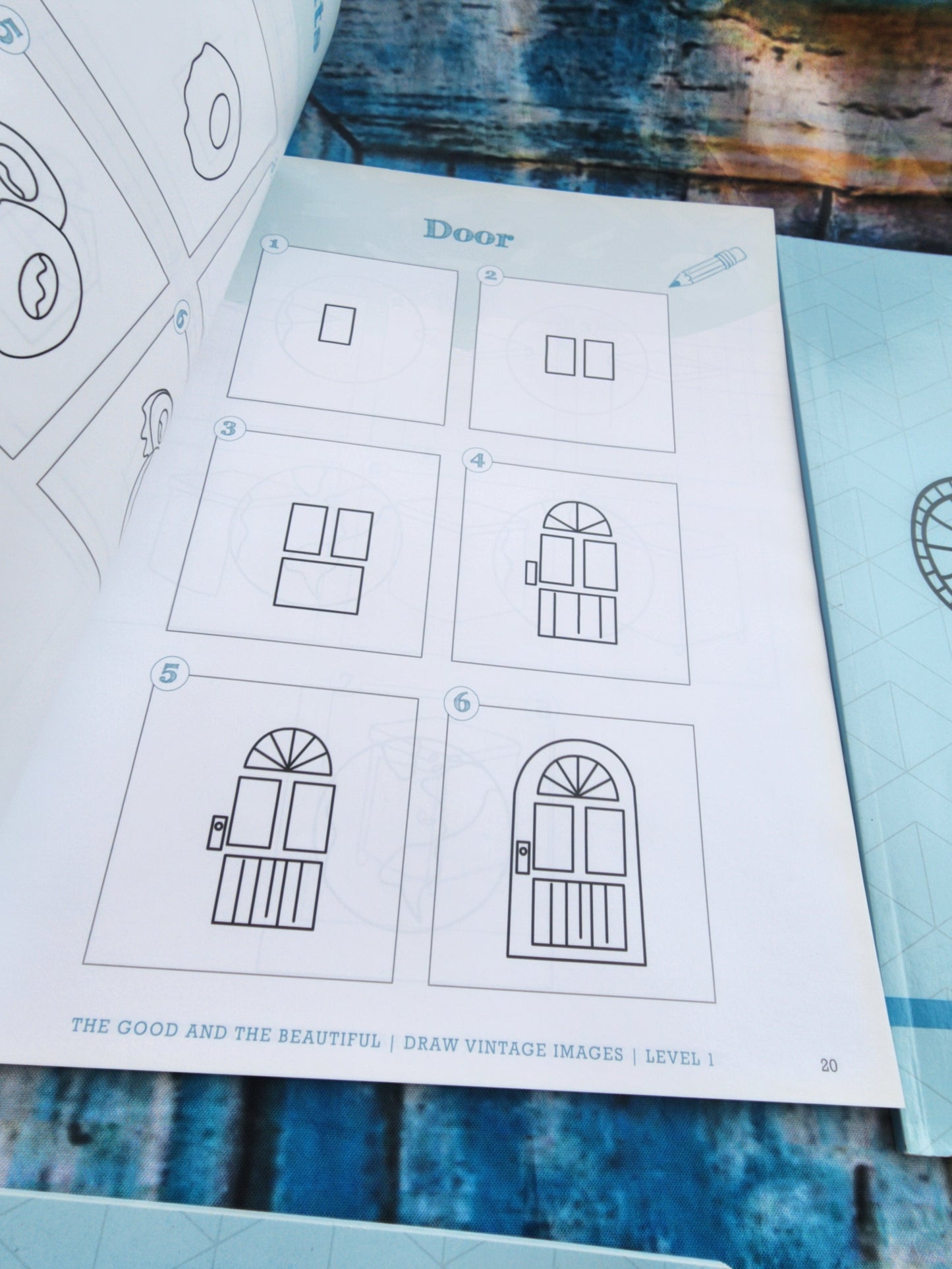 The Good and the Beautiful Draw Vintage Images Set, Levels 1-5 Complete Homeschooling Art Book