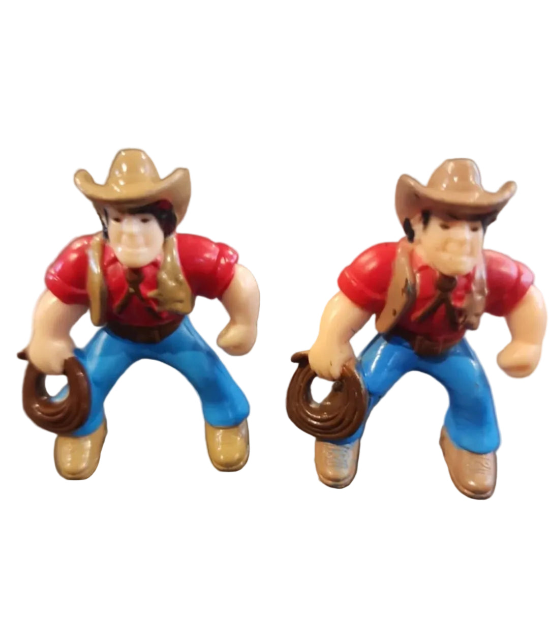 Lincoln Logs Frontiersman,, Cowgirl, 2 Soldier Blue Men, 2 Cowboys   2” Lot of 6