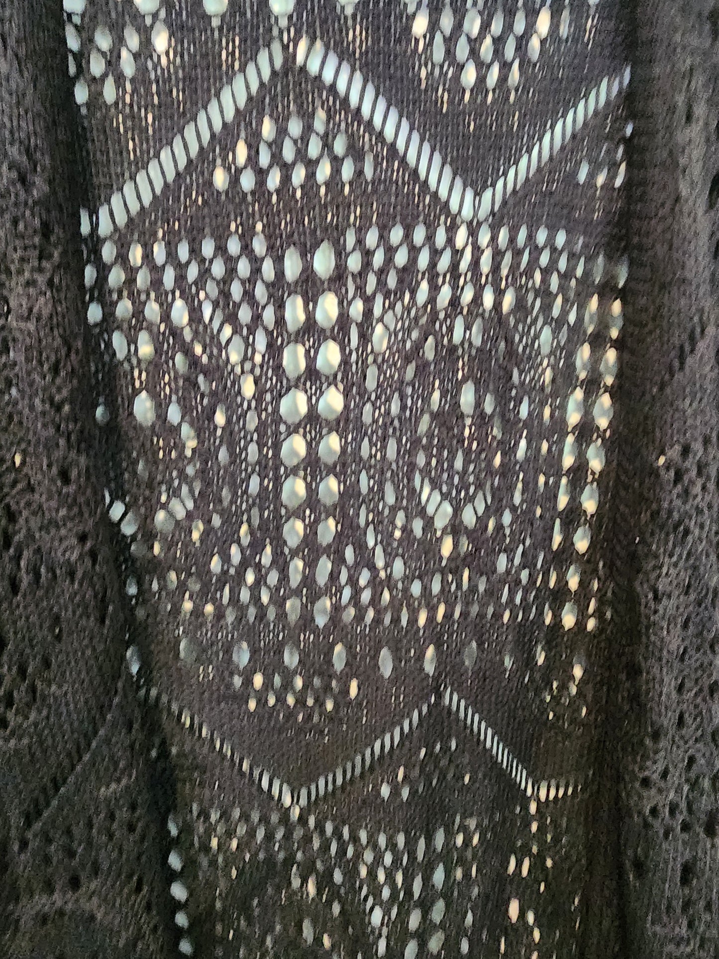 Chelsea & Theodore open front black cardigan Small