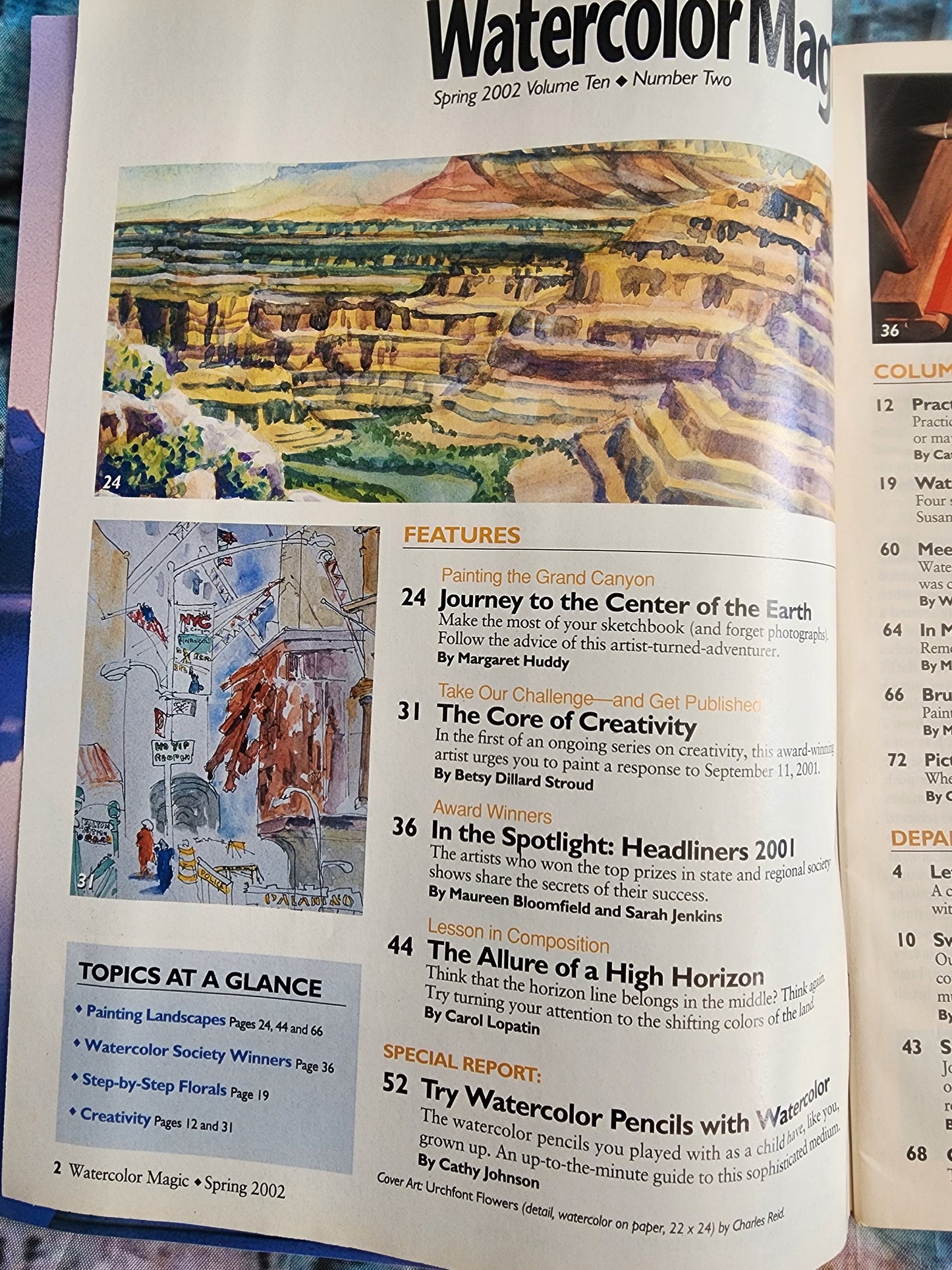 Watercolor Magic Magazine Spring 2002 tips of today's best painters