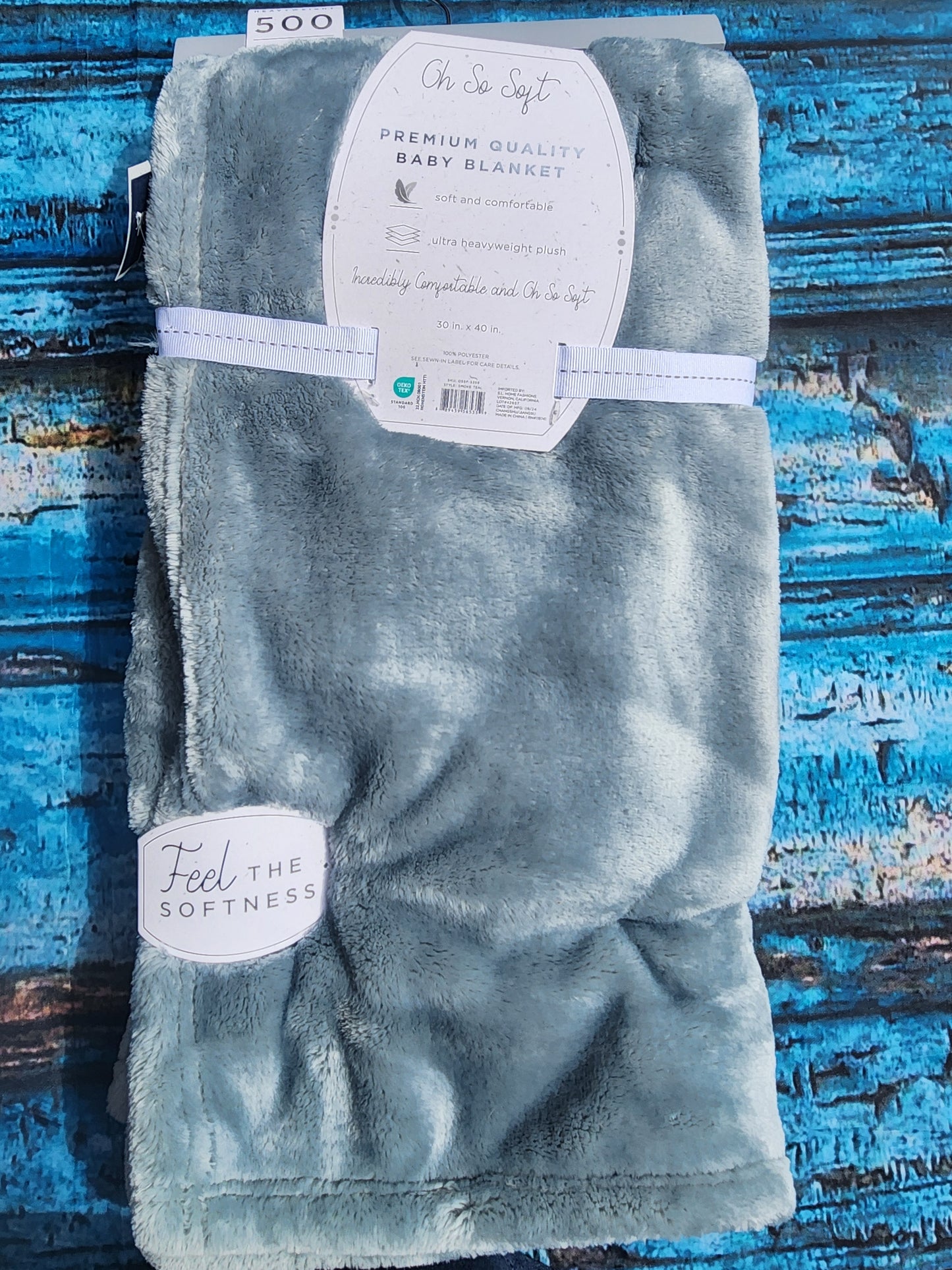 Oh so Soft premium quality Plush  Baby Blanket Gray
