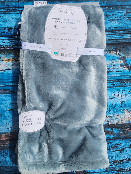 Oh so Soft premium quality Plush  Baby Blanket Gray
