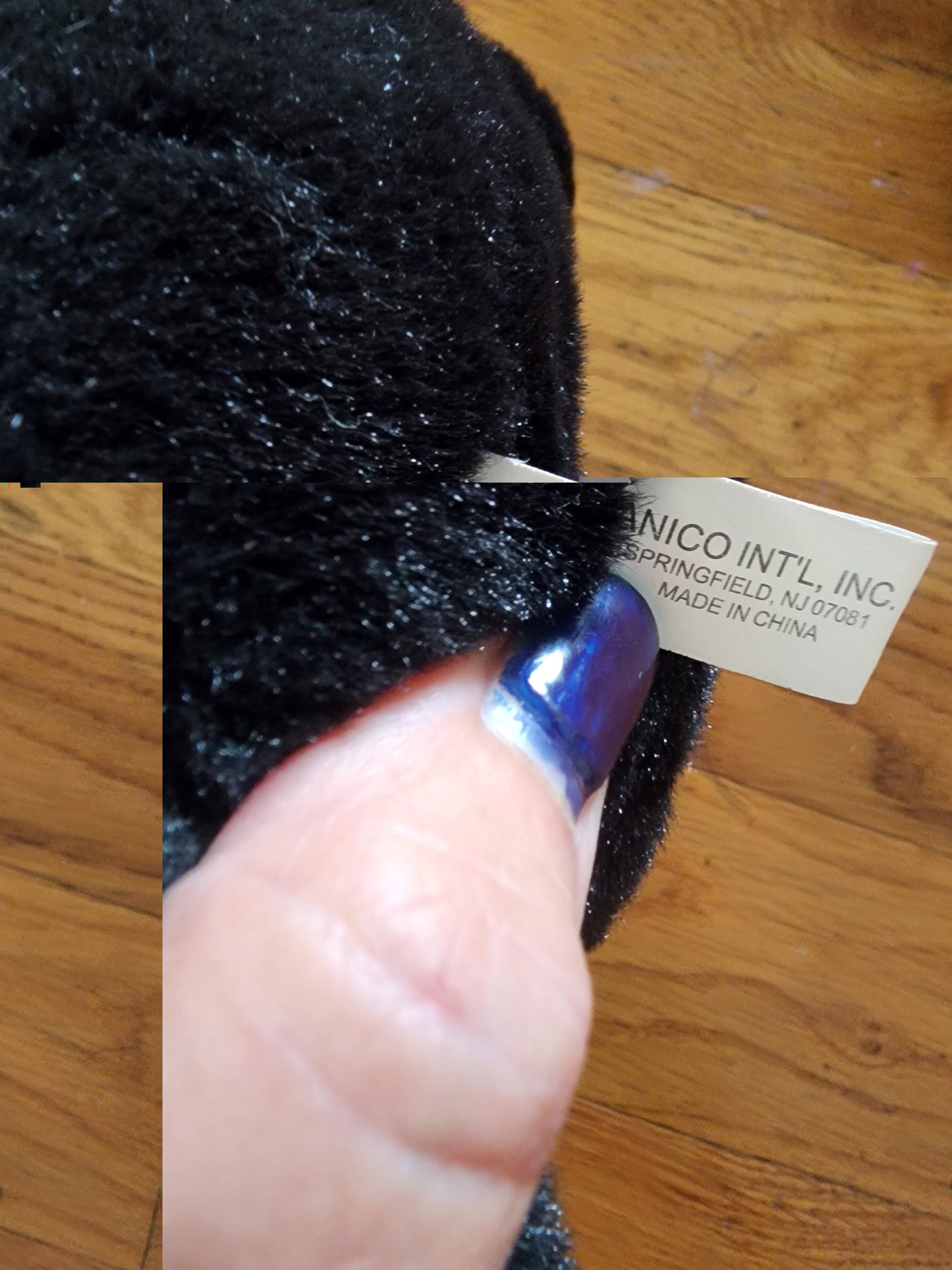 Anico 9" Black Panther Plush Toy Stuffed Animal - Sleek Dark Feline Cat