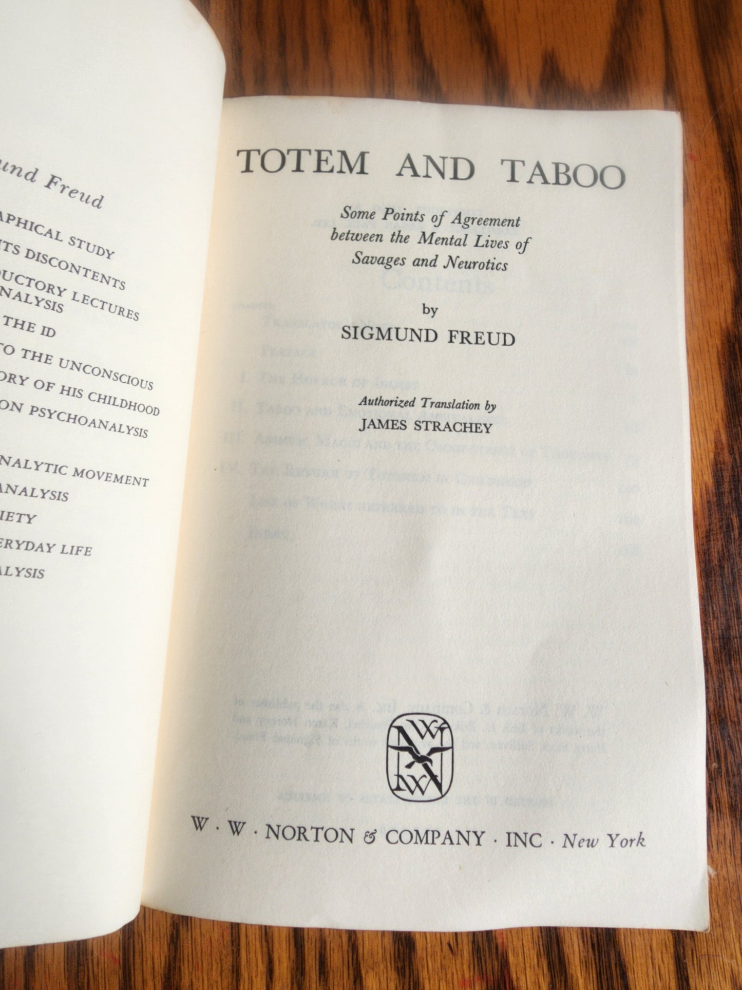 Vintage 1950 Sigmund Freud Totem and Taboo Paperback James Strachey Translation