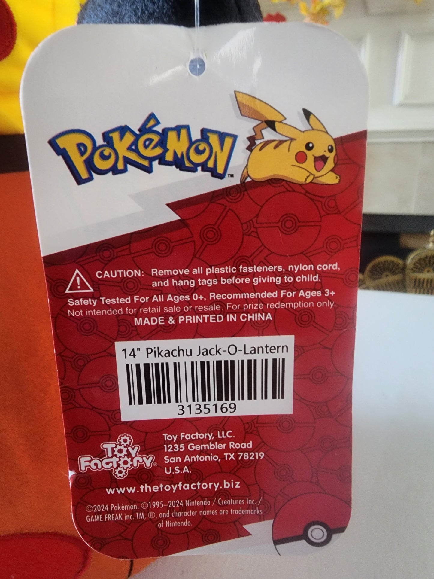 Pokémon Pikachu in a Pumpkin Halloween Plush