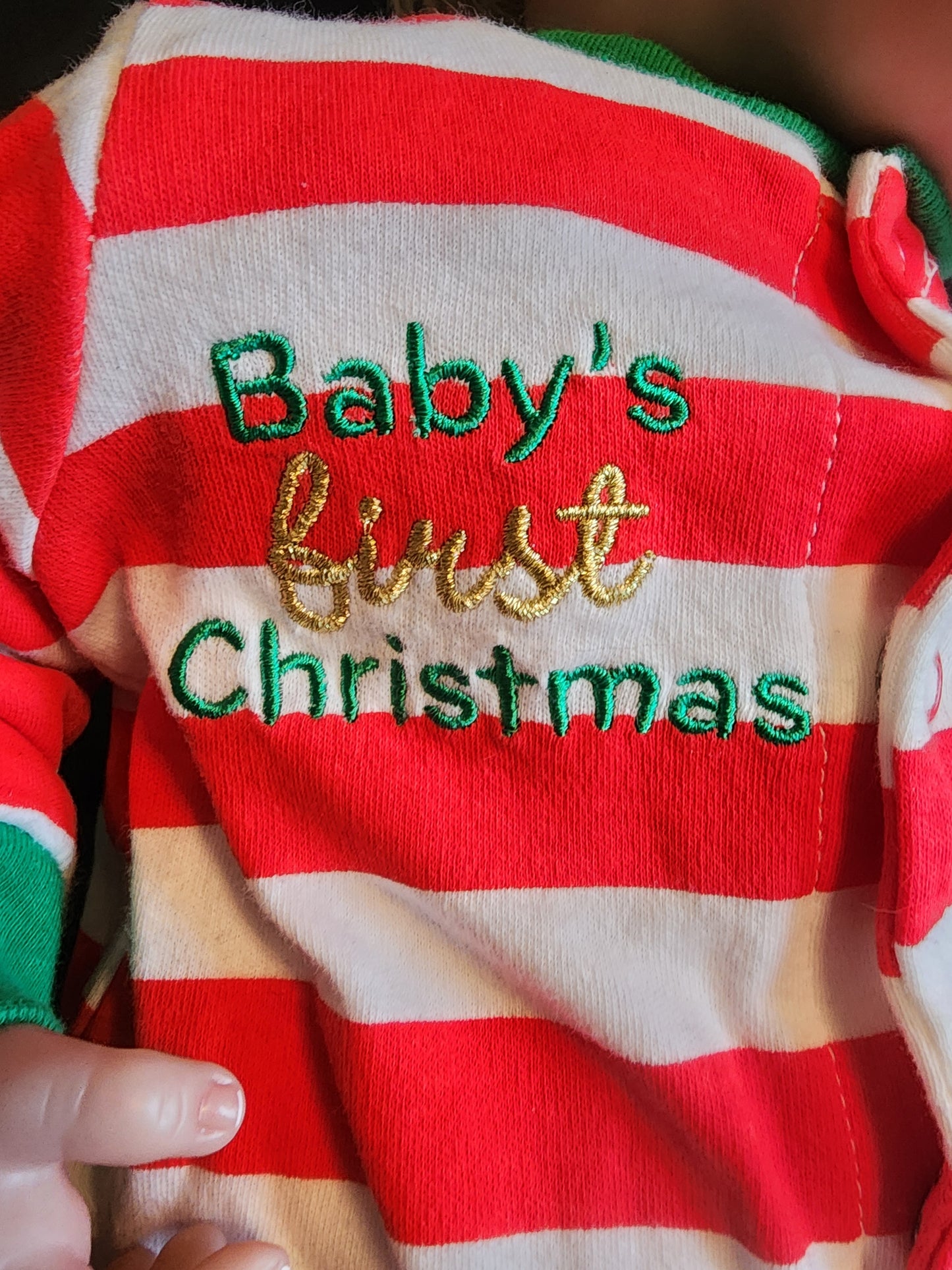 20" Realistic Reborn Sleeping Baby Doll with First Christmas Onesie
