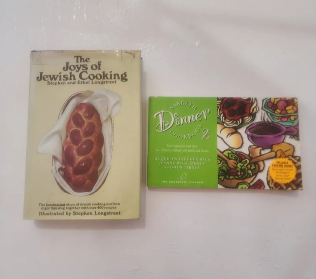 2 Cookbooks The Joys of Jewish Cooking & Sabbath Dinner Cookbook 2
