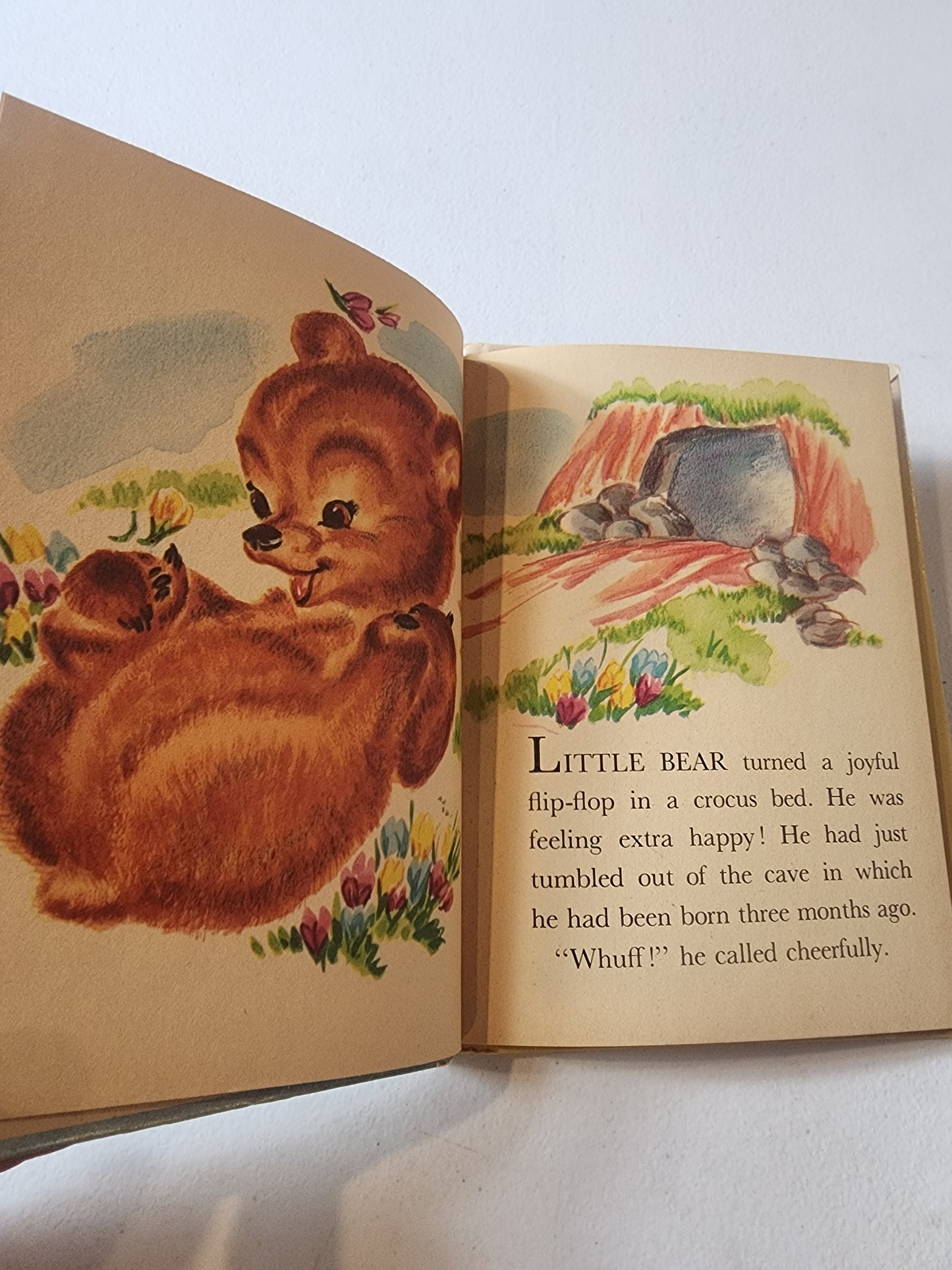 Vintage 1956 A Rand McNally Junior Elf Book Little Bear Picture Storybook