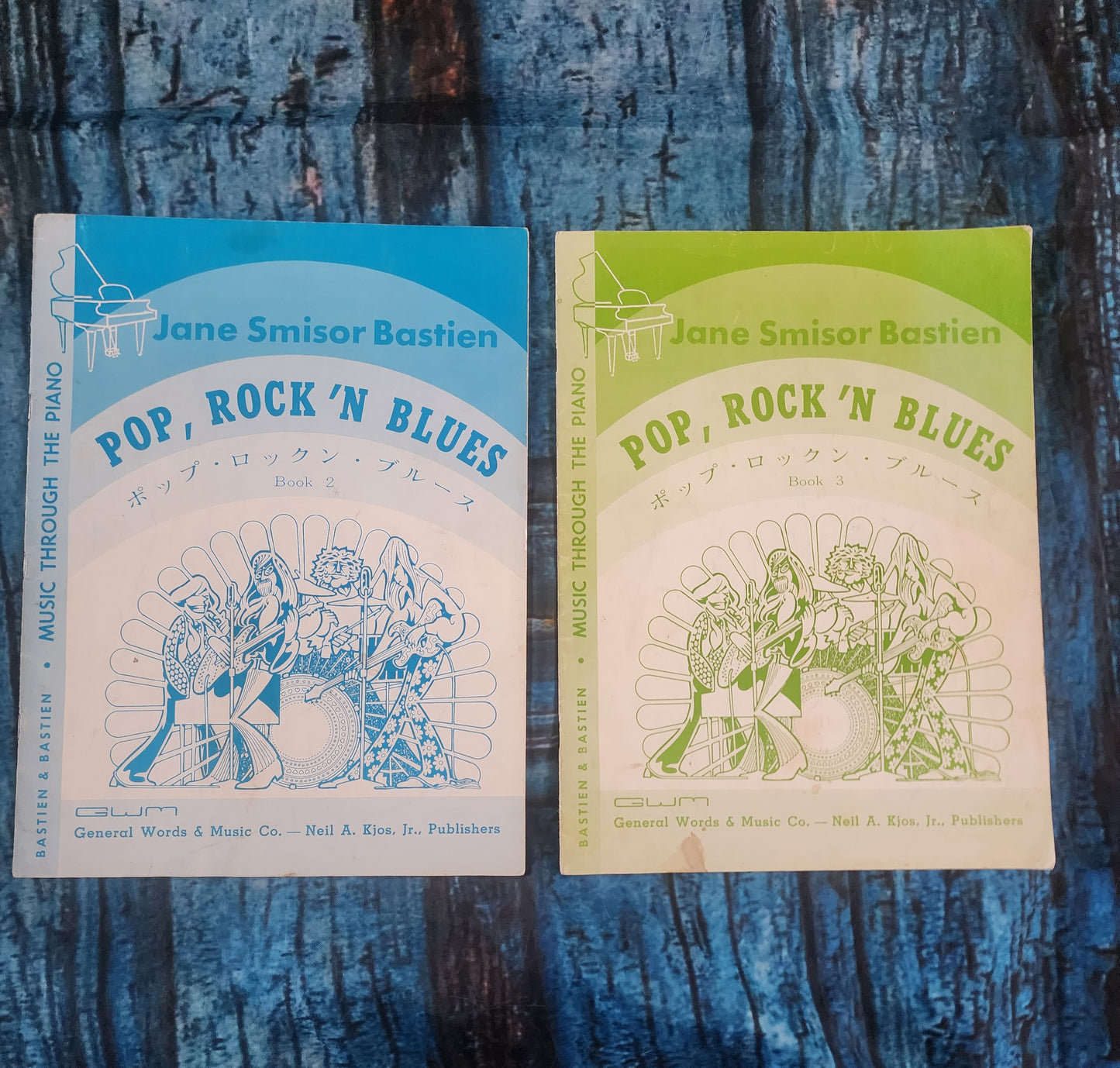 POP ROCK N BLUES by Jane Smisor Bastien Book 2 & 3 Instruct. Piano Book Vintage
