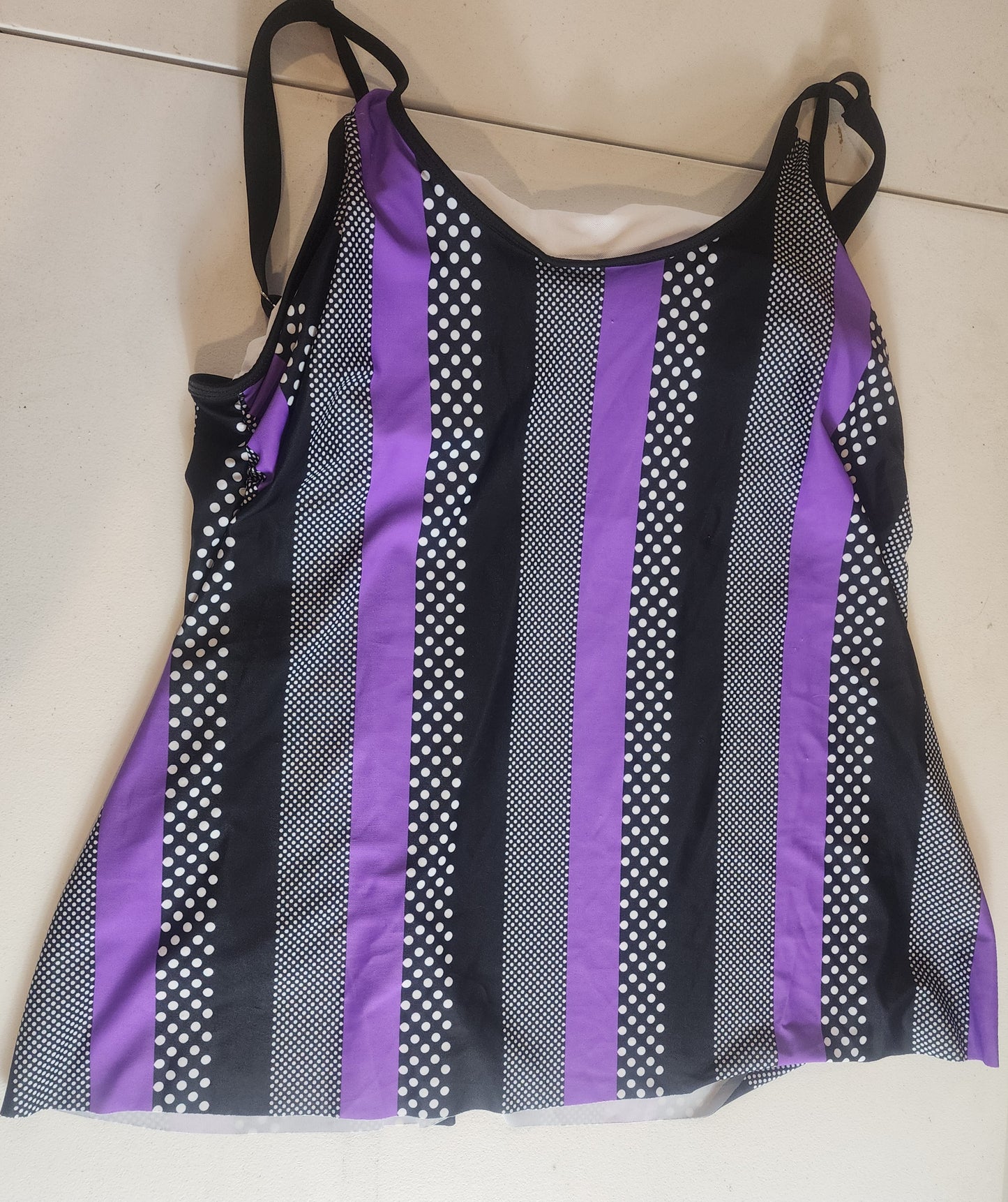 Women's Plus Size Swimsuit 18-20 Purple Black White