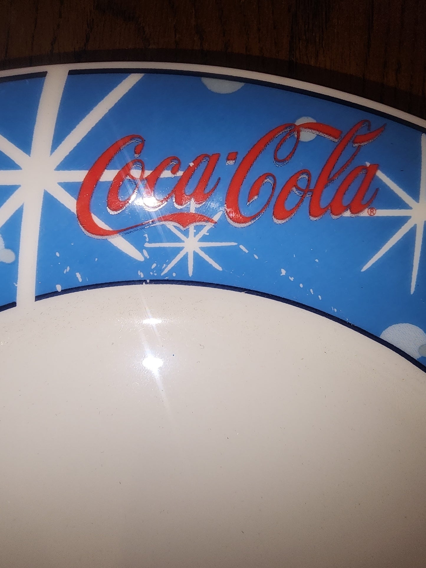 Coca Cola Snowman Replacement Vtg Dinner Plate Laughing Snowman 10.25"