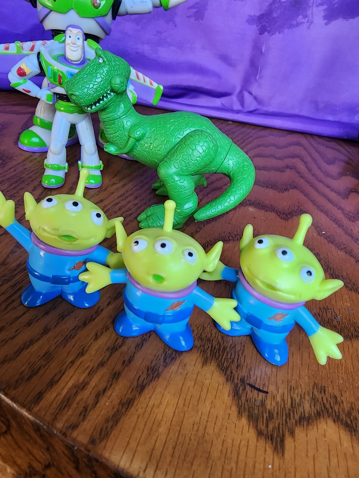 Toy Story Action Figure Lot - Buzz Lightyear, Rex, Little Green Men Aliens - Disney Pixar