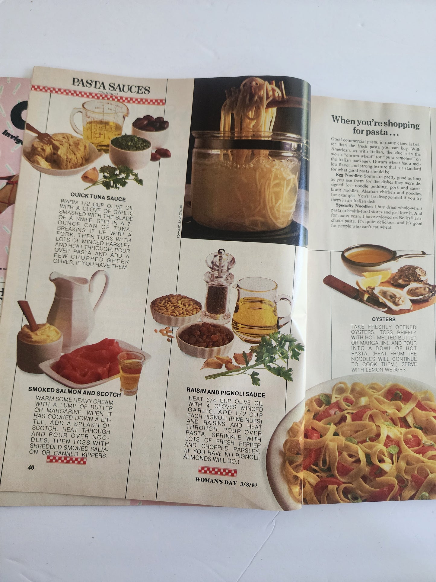 Woman's Day  March 8, 1983 - Diet, Cooking, chocolate recipes retro fashion