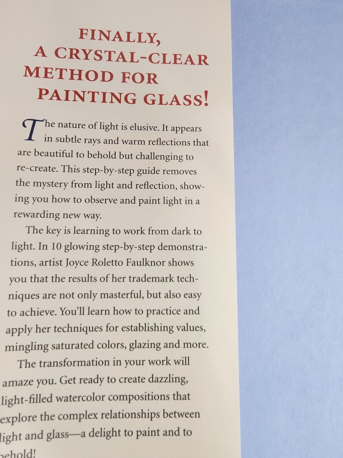 Stunning CRYSTAL & GLASS By Joyce Roletto Faulknor HB Book