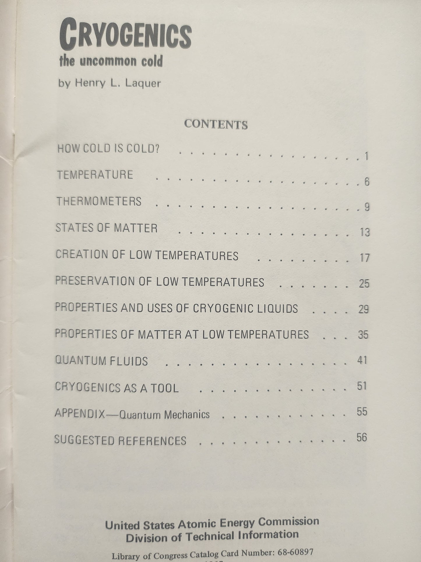 Cryogenic & Direct Conversation of Energy by US Atomic Energy Commission 1960s