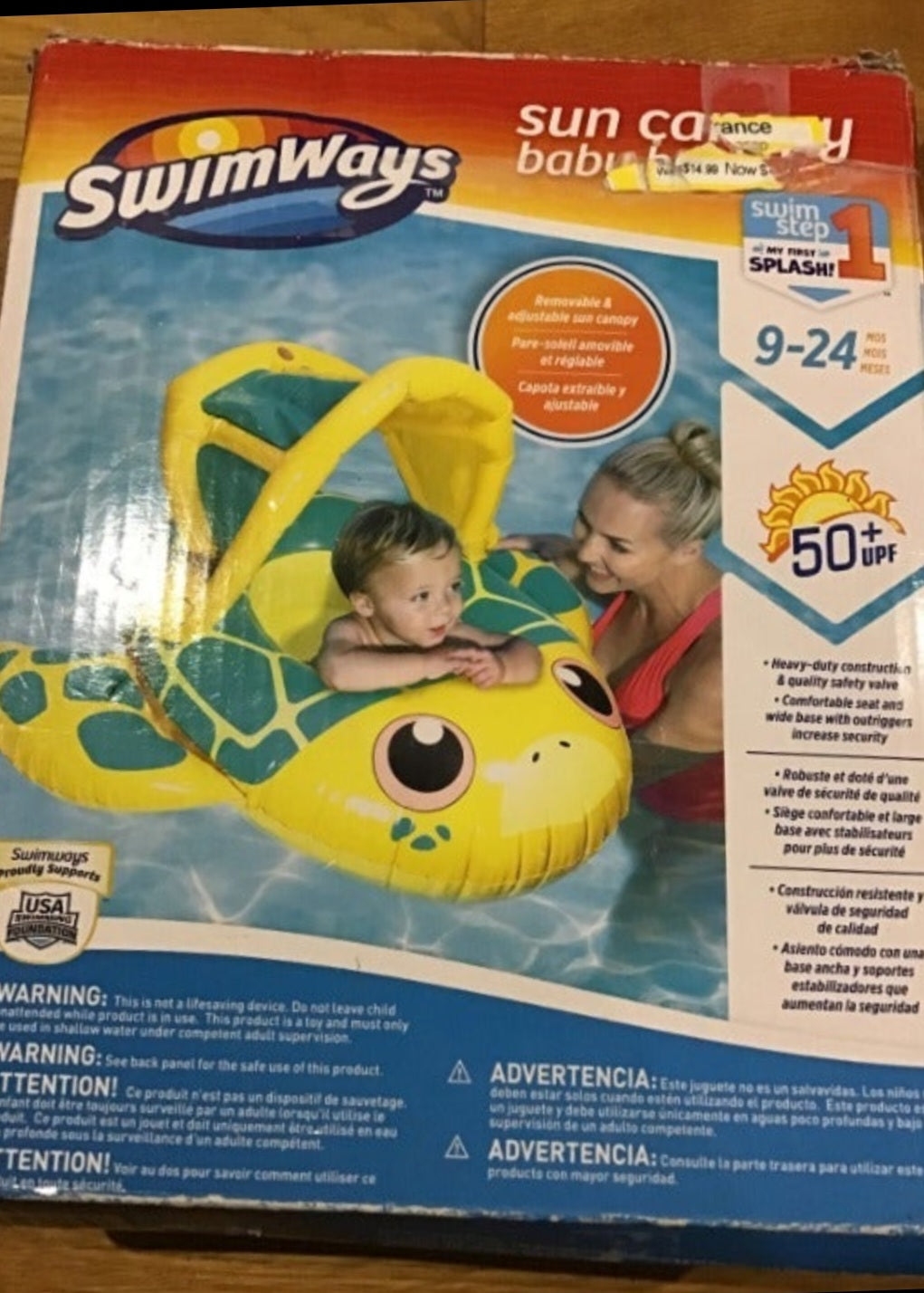 SwimWays Sun Canopy Baby Boat - Turtle 
new, box has some wear
Features
