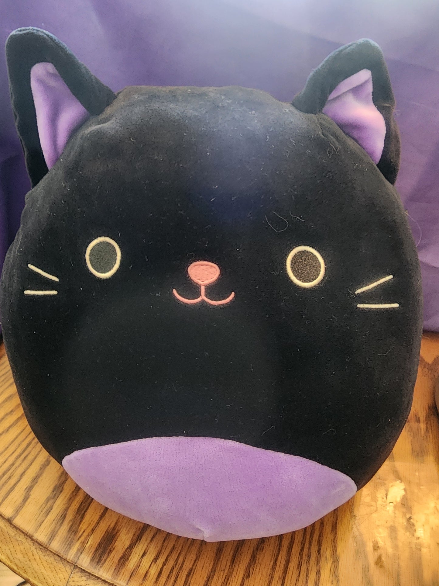 Squishmallows Autumn Black Cat 12" Purple Belly Halloween Plush Squishmallow