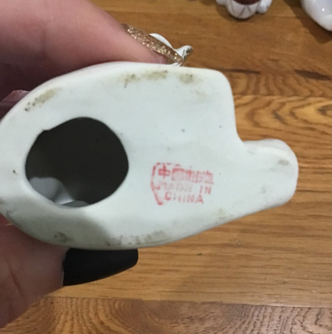 5  Vintage Orchestra band White Porcelain Elephants