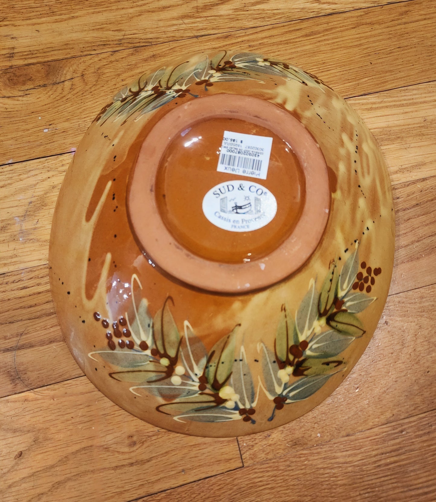 VTG FF GRIFFI Cassis Corsica Terraghja Hand Painted  Pottery Deep  Bowl France