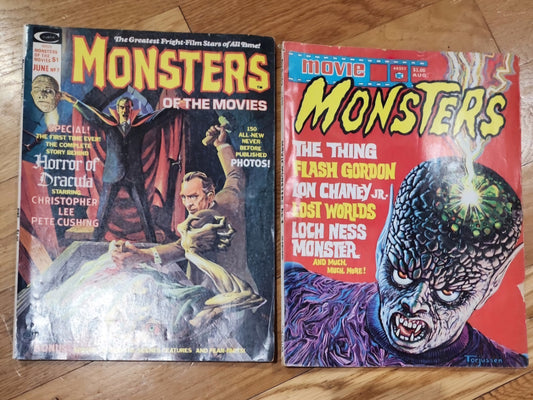Vintage 1975 Horror & Monster Magazine 2-Book Lot