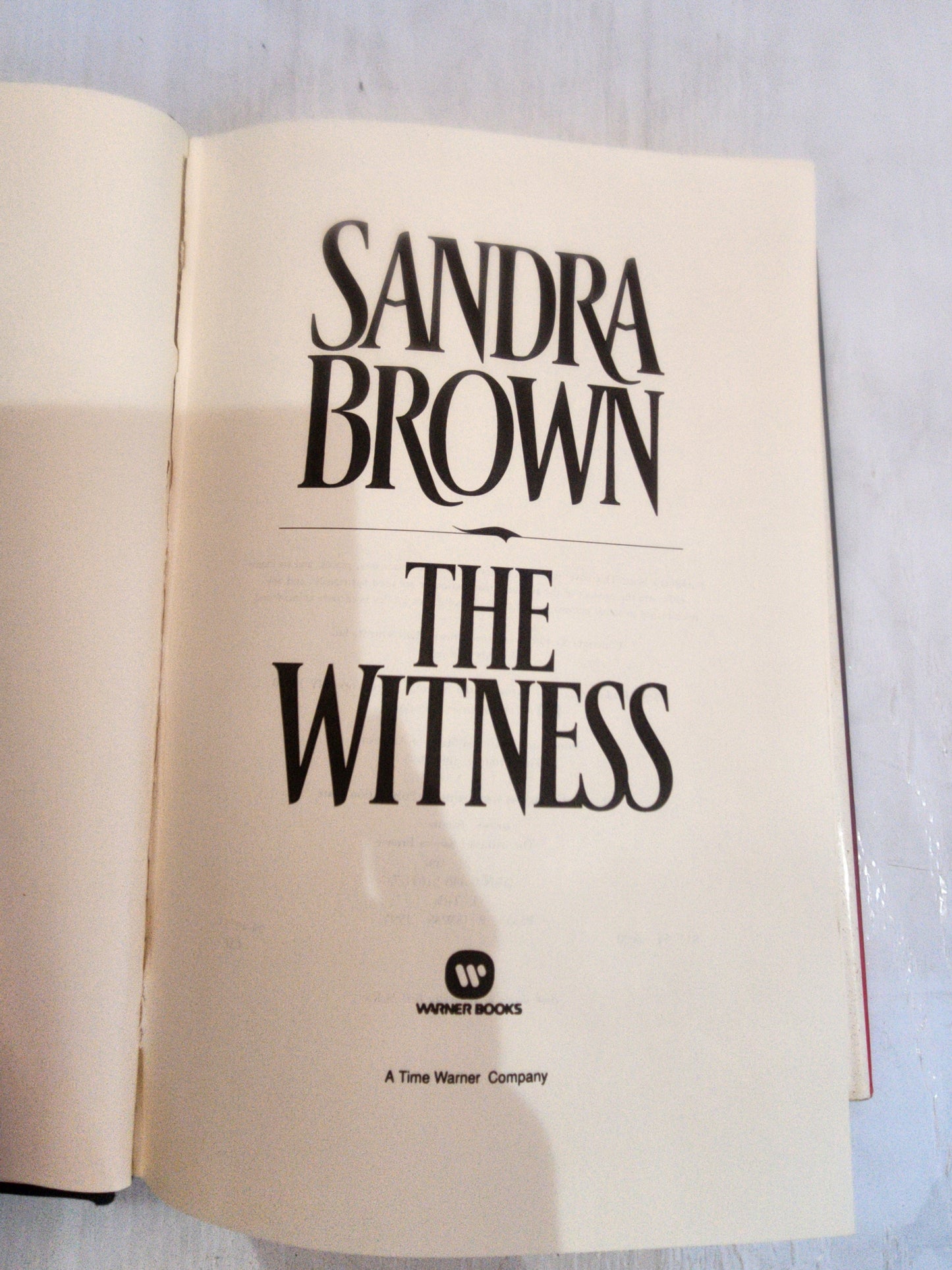 The Witness by Sandra Brown (1995, Hardcover) 1st Printing