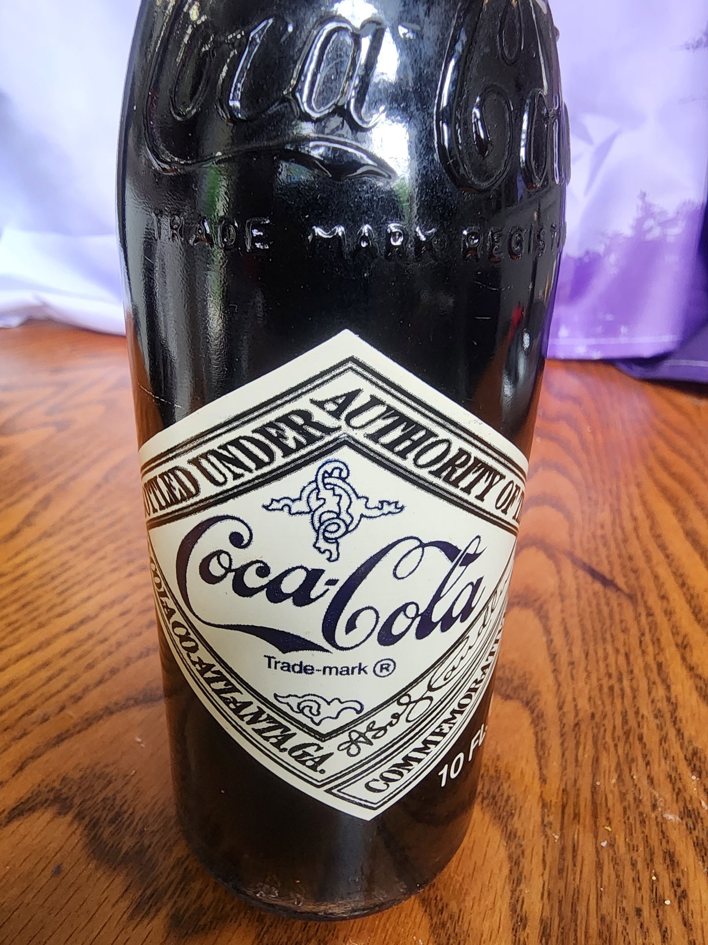 Coca-Cola Soda Pop 1975 75th Anniversary Full Unopened 10 oz. Bottle