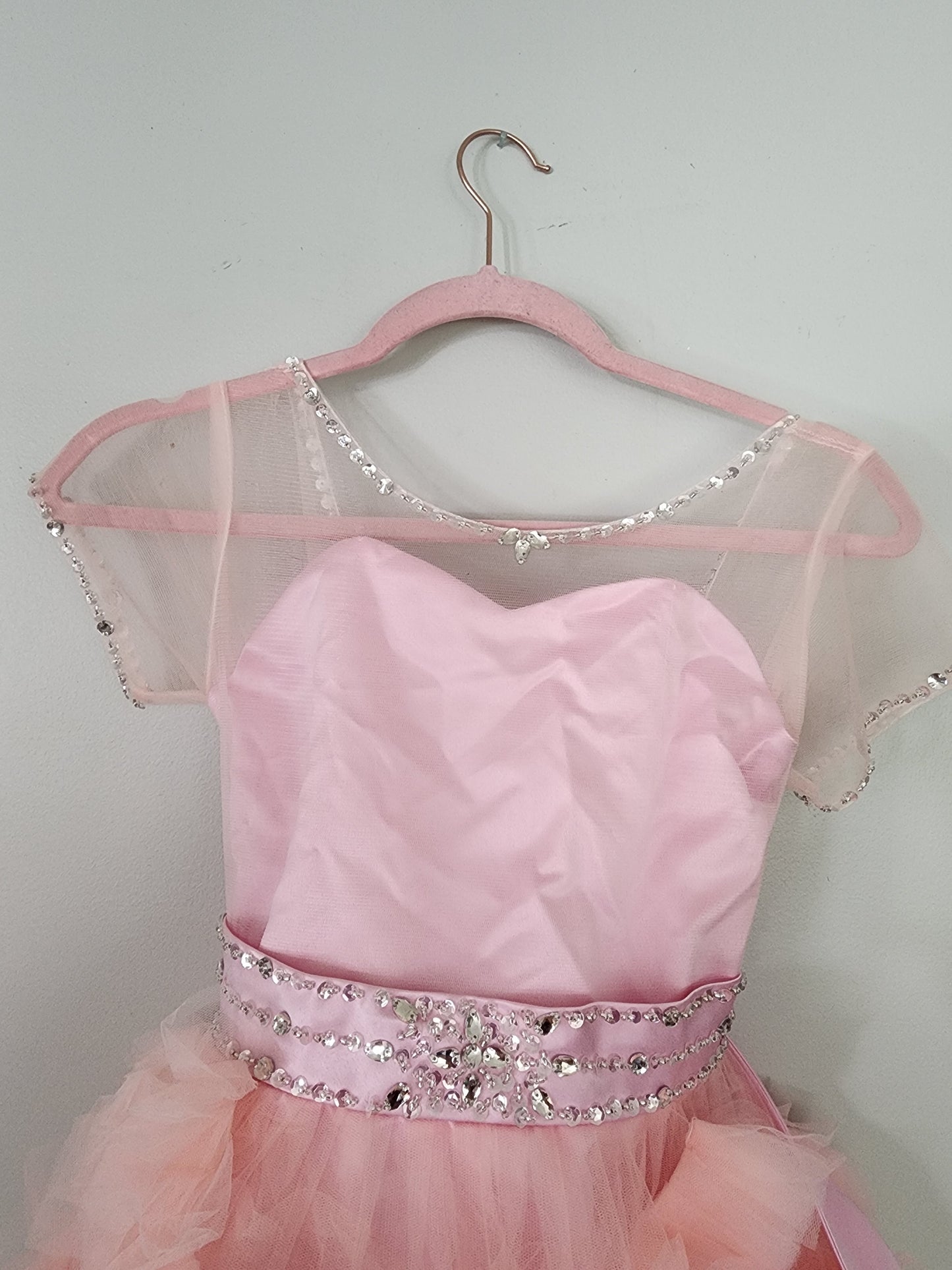 Stunning V-Back Luxury Pageant Tulle Ball Gowns for Girls 12/13