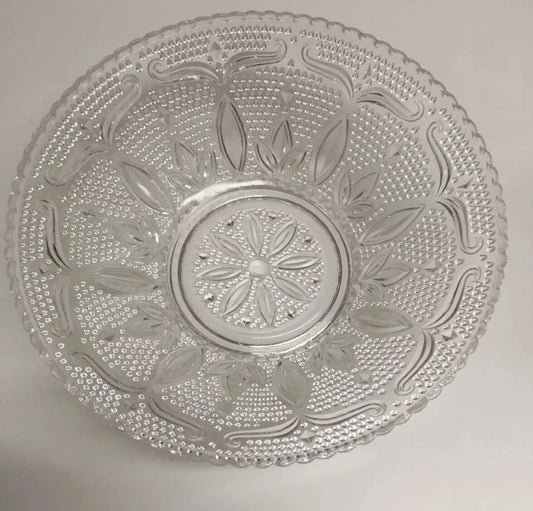 Vintage Crystal Heritage Hobnail Fruit Bowl By Federal Glass Co. 10-1/2" in diameter