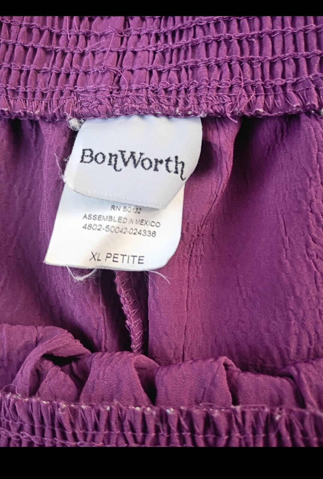 BonWorth 2-piece outfit in a vibrant purple shade. XL Petite