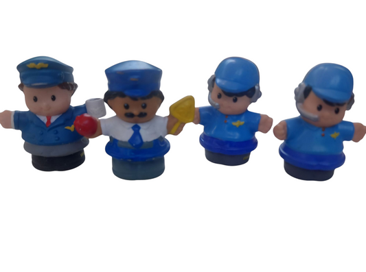 Fisher-Price little people 3 Pilots and 1 bus driver