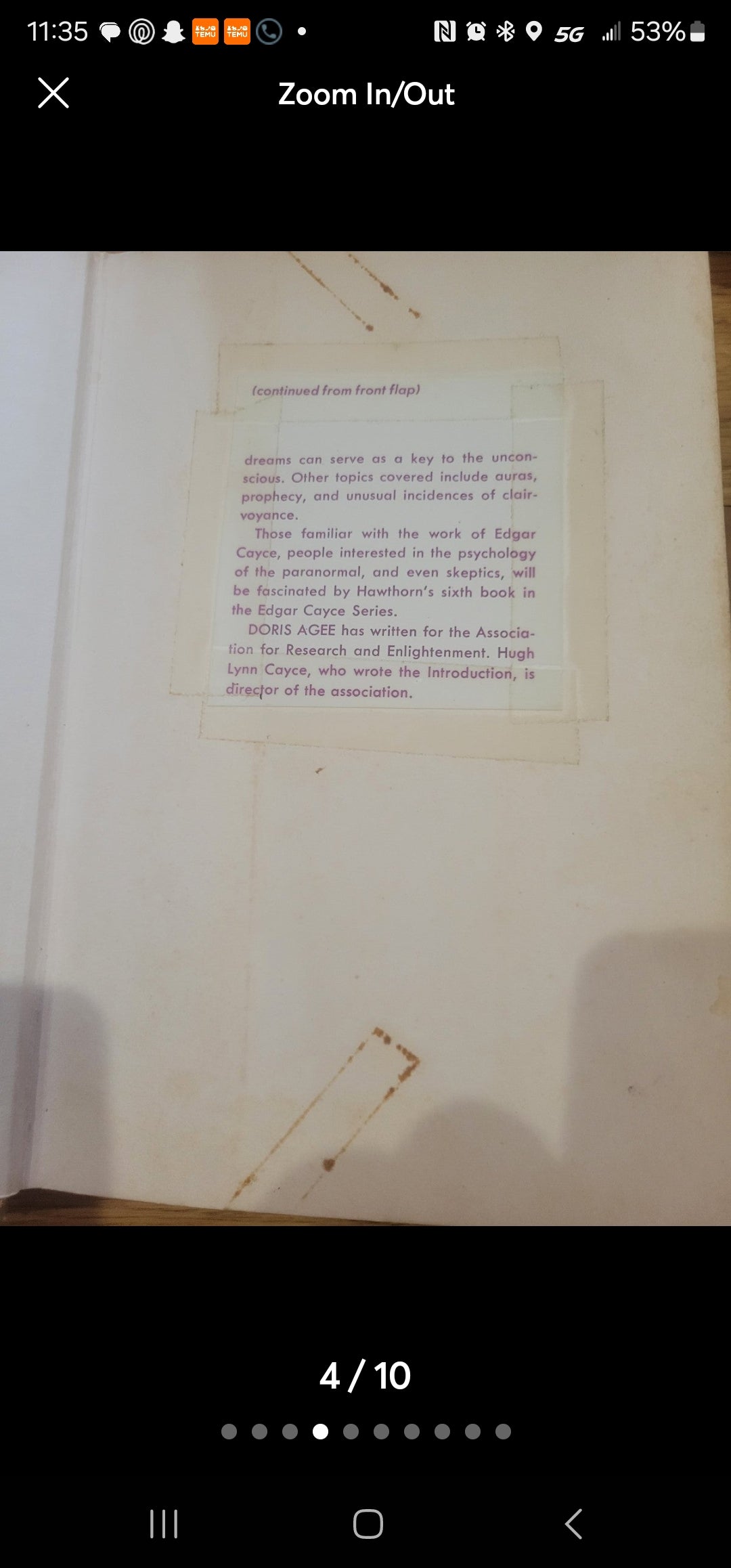 Dreams your magic mirror interpertations of Edgar Cayce by Elsie Sechrist  book