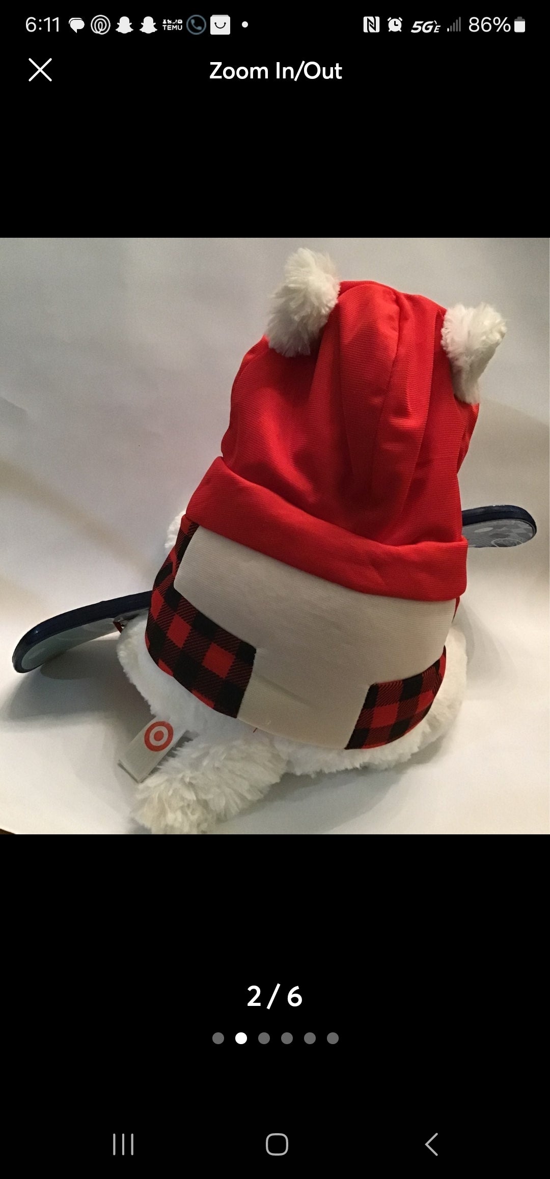 Bullseye Snowboard Dog Target Mascot