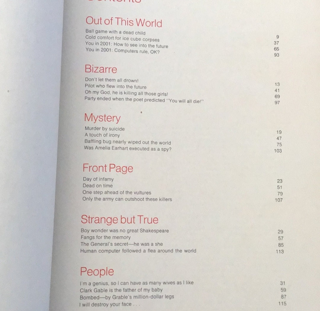 6 Out of this World Books date is 1976-1978 Library Of Bizarre & Extraordinary