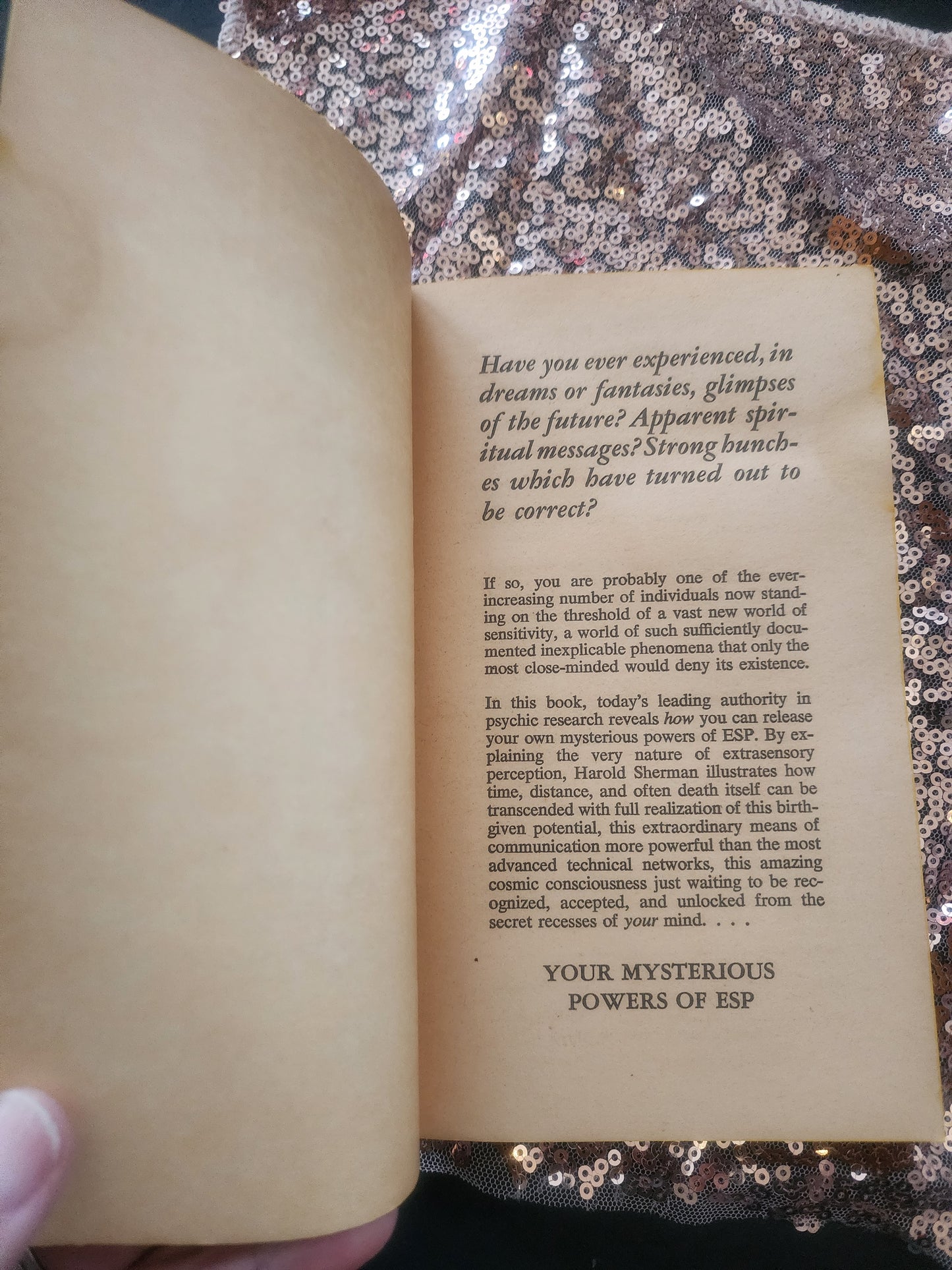 Your Mysterious Powers Of ESP by: Harold Sherman Signet 1969