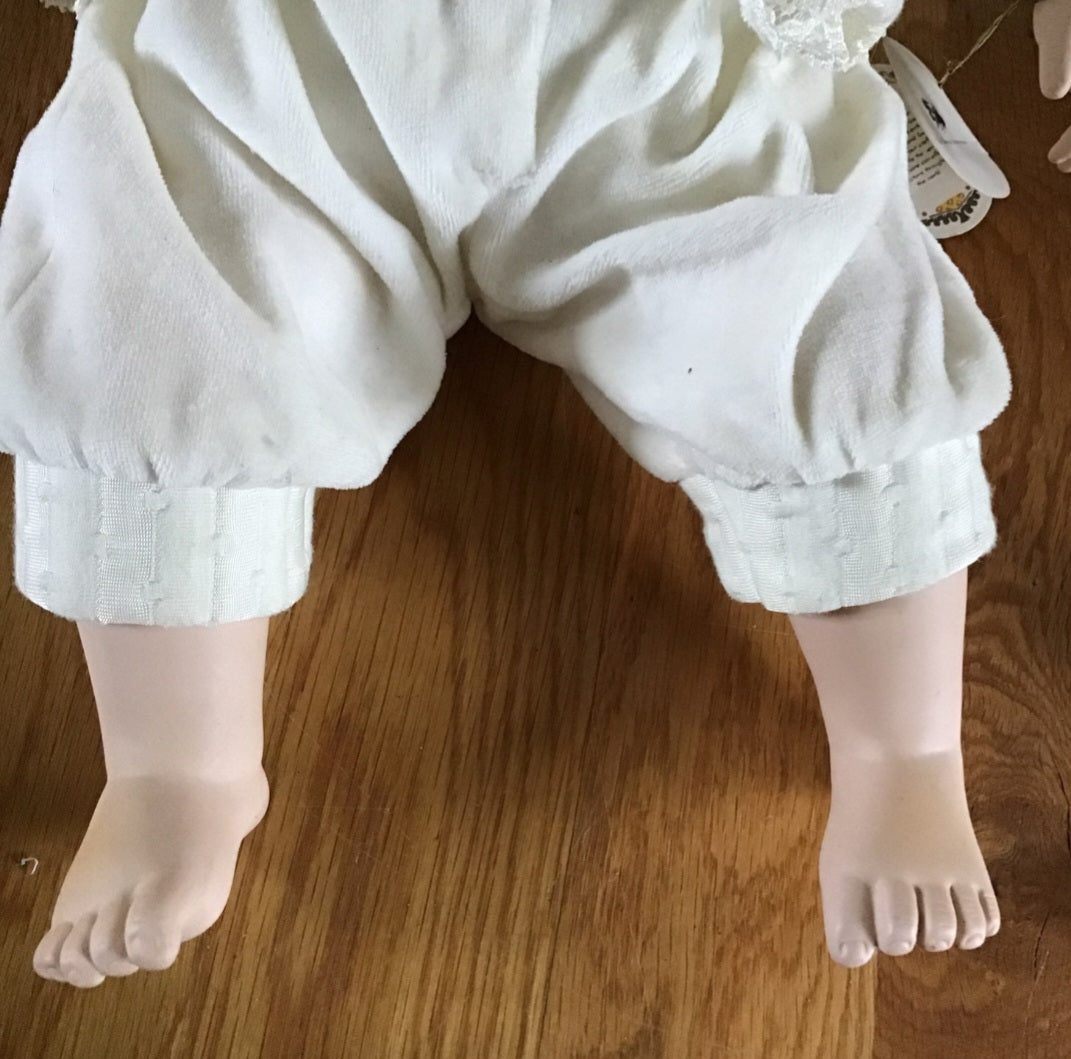 Chelsea Porcelain Baby Doll by Source Enterprises, Gift of time collection 21"