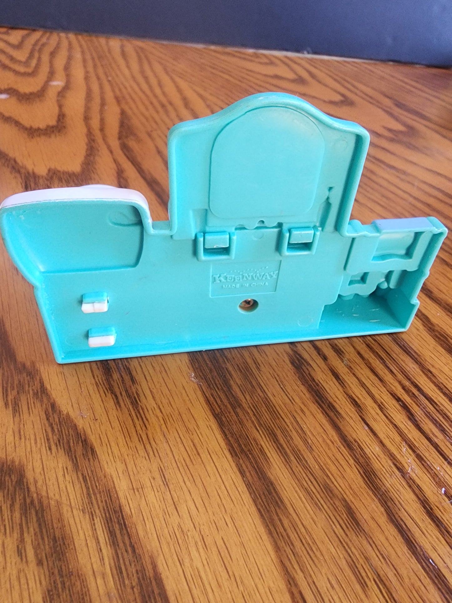 Vtg Keenway Doll House Furniture Toilet Sink Bathroom Fixture 4.5" Turquoise