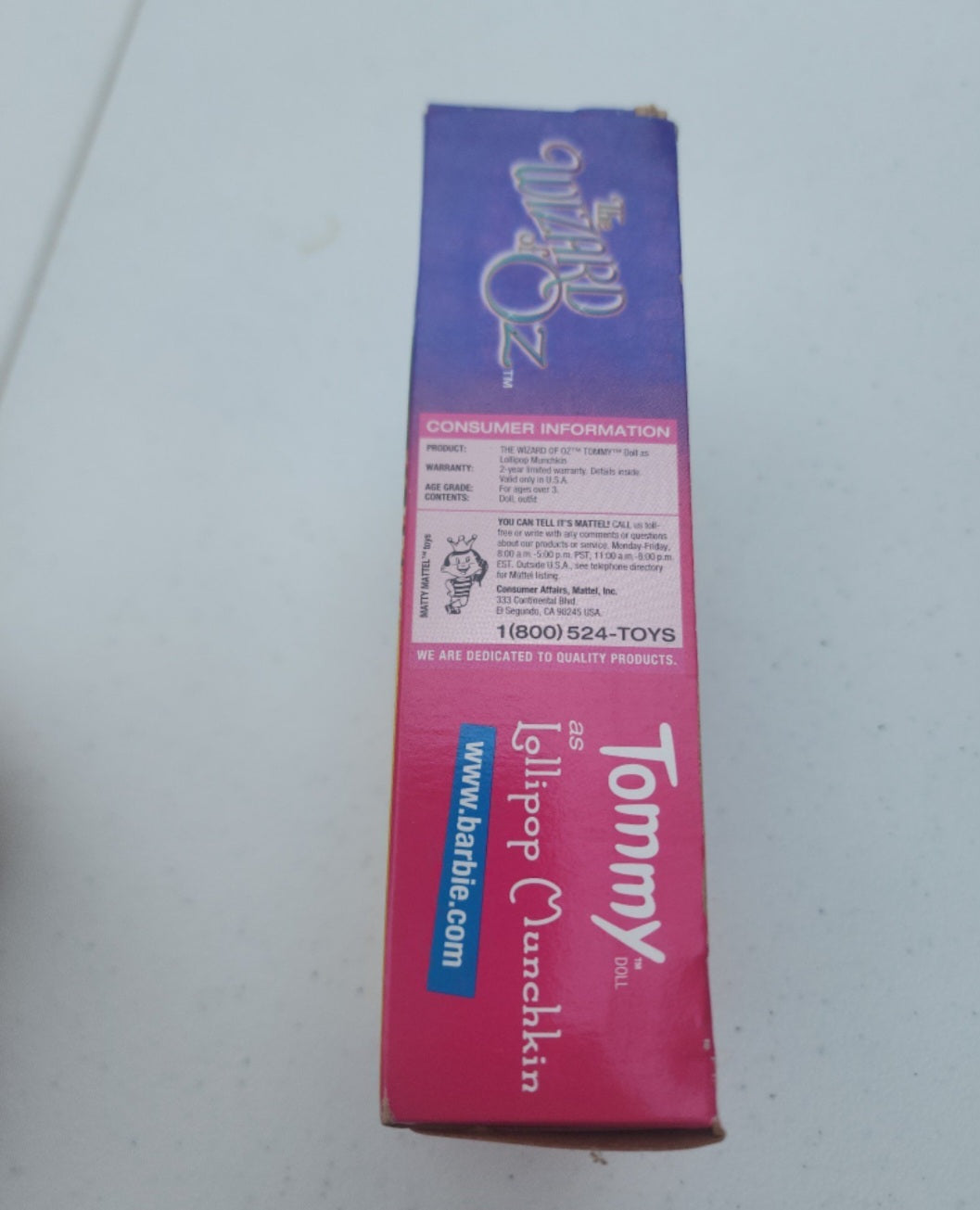 2 Wizard of Oz Tommy as Lollipop Munchkin - Collector Edition - NIB