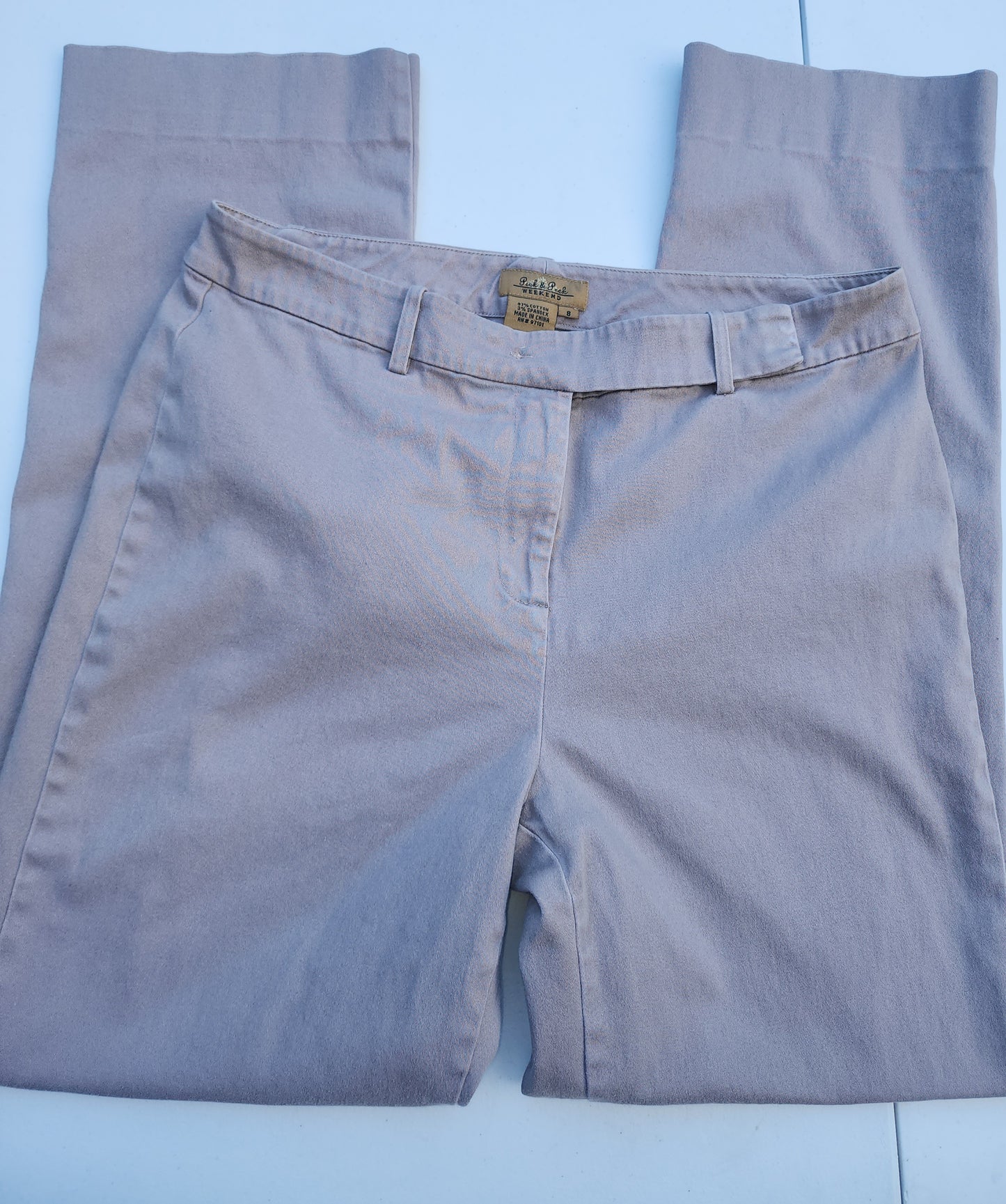 Women's Tan Pants Peck & Peck size 8