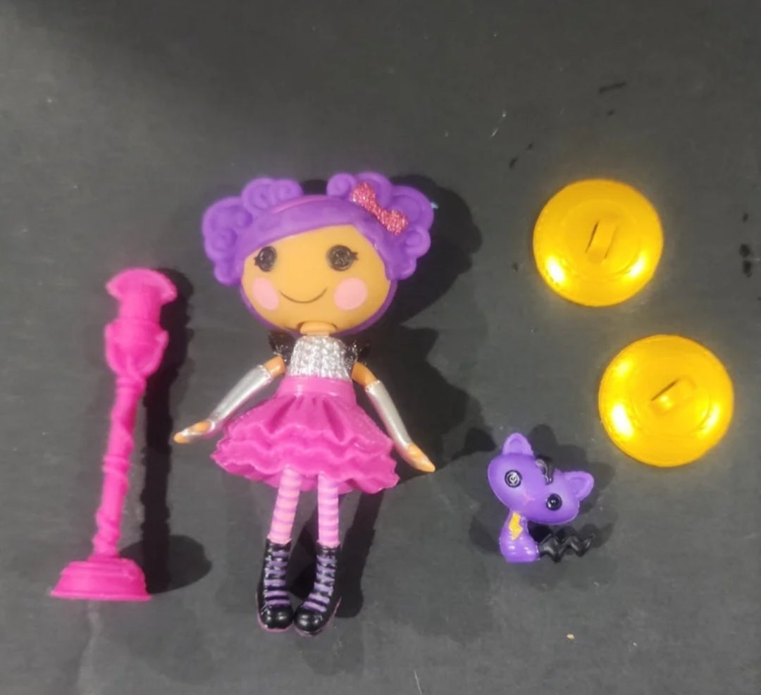 Mini Lalaloopsy Storm E. Sky Doll & Purple Cat Pet - 5 Piece Set