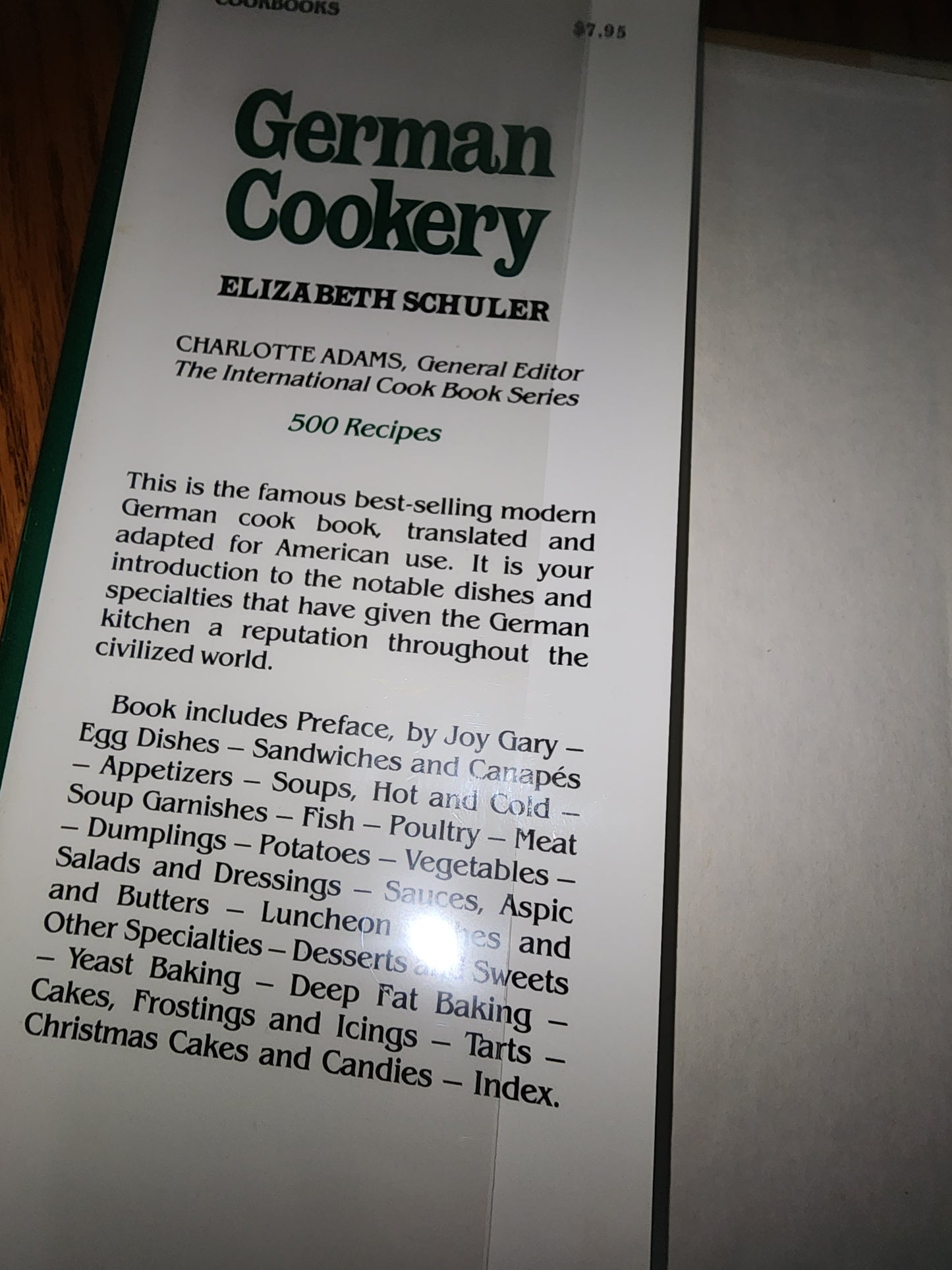 German Cookery Cookbook 1955 The International Cook Book Series.
