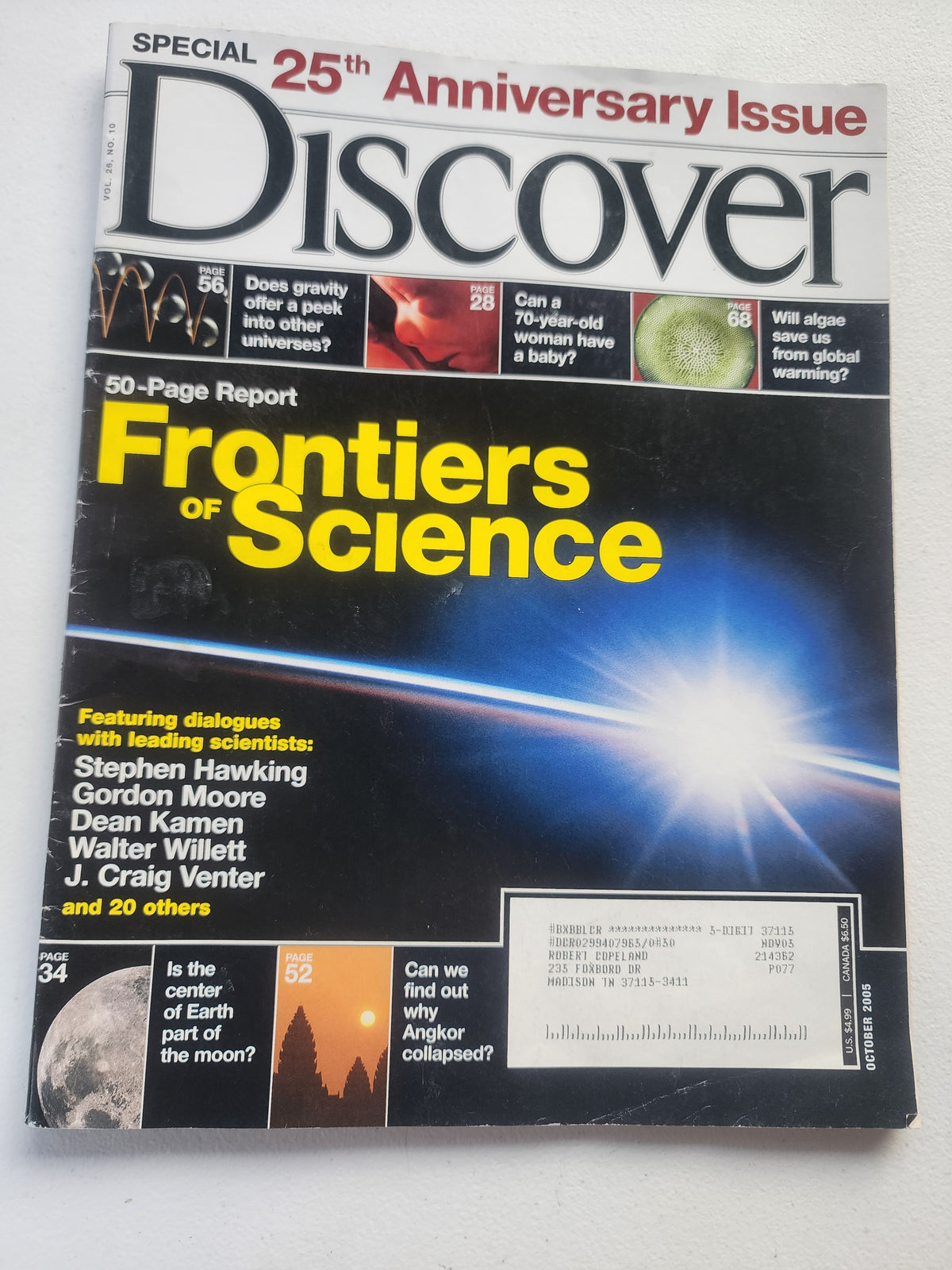 Discover Frontiers of Science October 2005 (Special 25th Anniversary Issue)