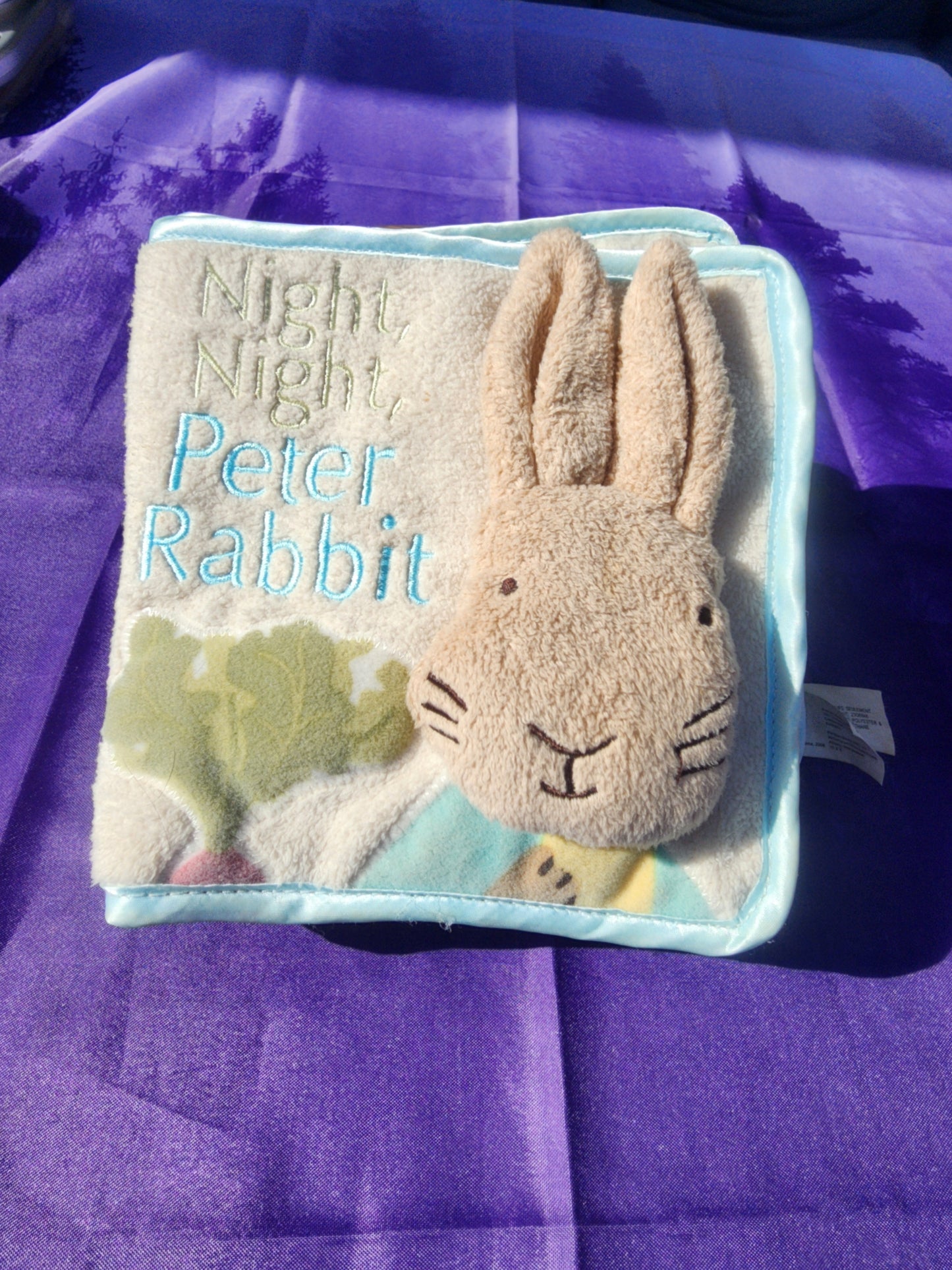 NIGHT, NIGHT, PETER RABBIT soft cloth plush baby book