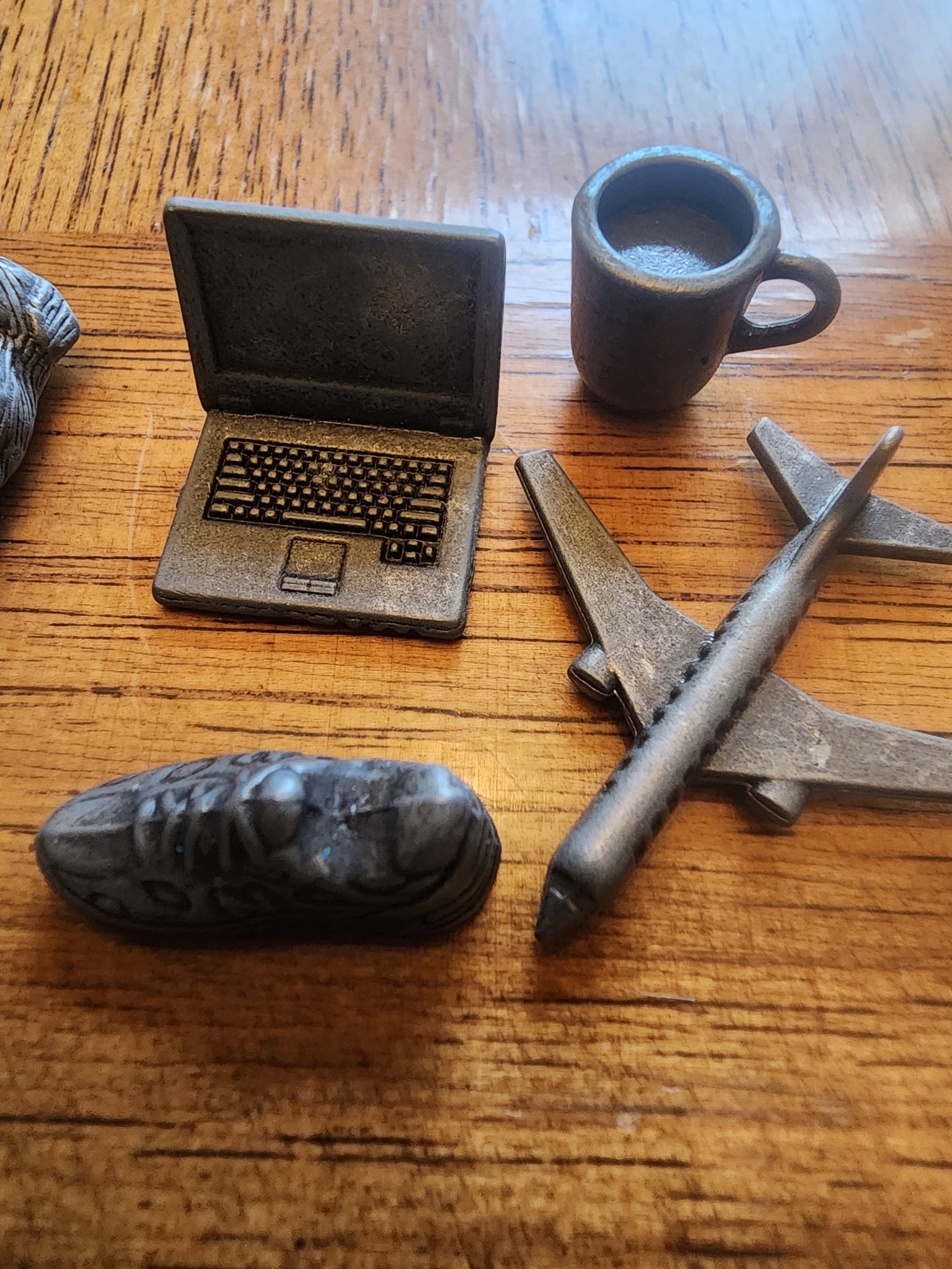 Monopoly Here & Now Edition Game Pieces 7 Pewter Tokens Replacement Parts