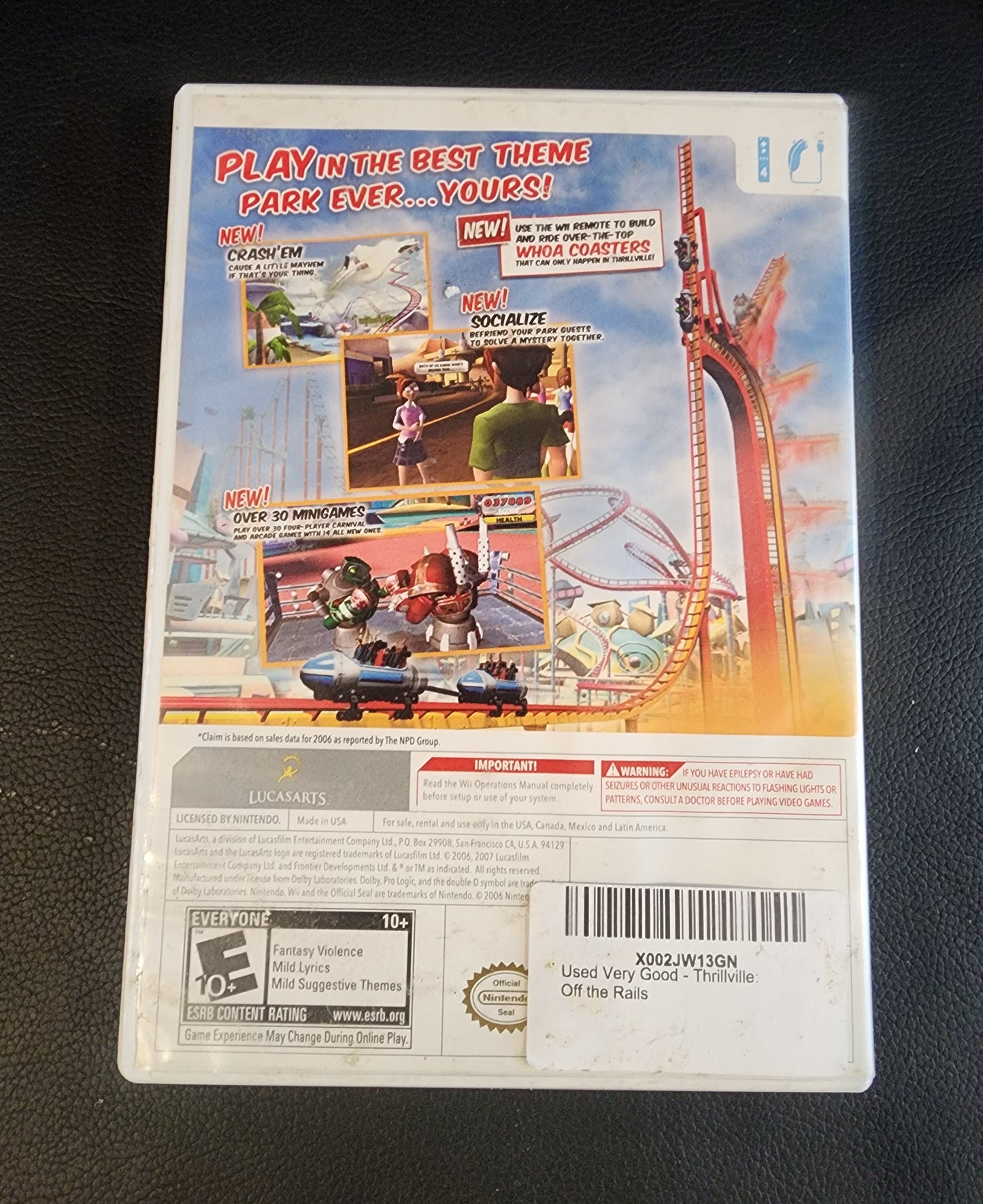 Thrillville: Off the Rails Nintendo Wii Game Complete