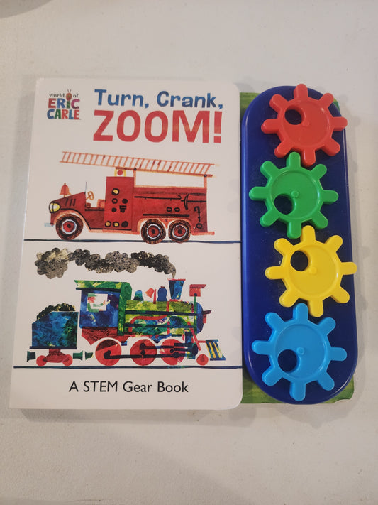 World of Eric Carle: Turn, Crank, Zoom! a STEM Gear Sound Book by PI Kids (2018, Children's Board Books)