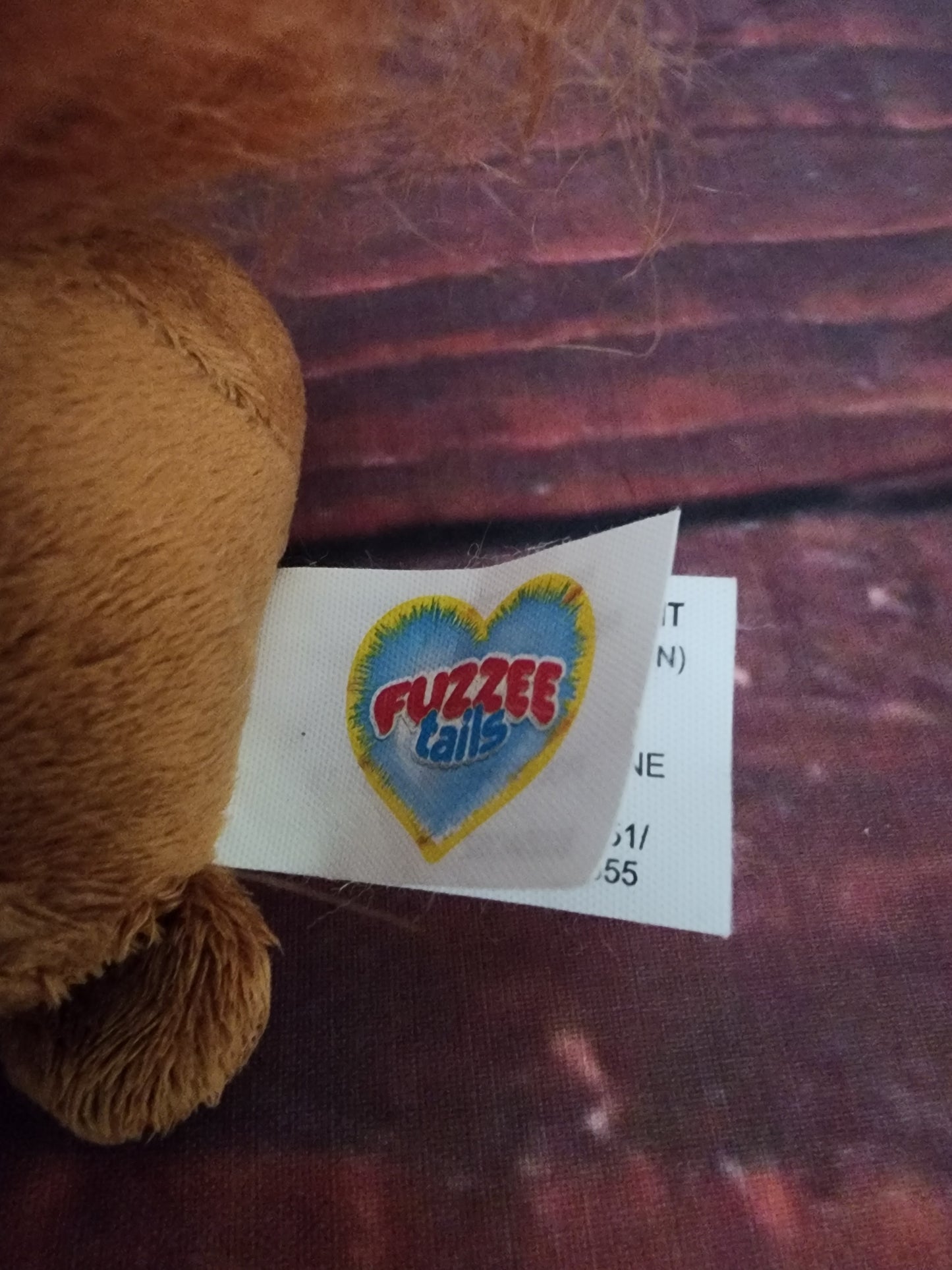 Fuzzee Tails squirrel Plush Nutty New 4" Furry Tail