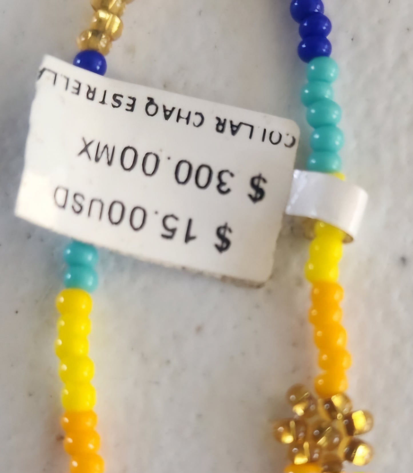 Vibrant Handcrafted seed Beaded Star Charm Necklace, Bohemian