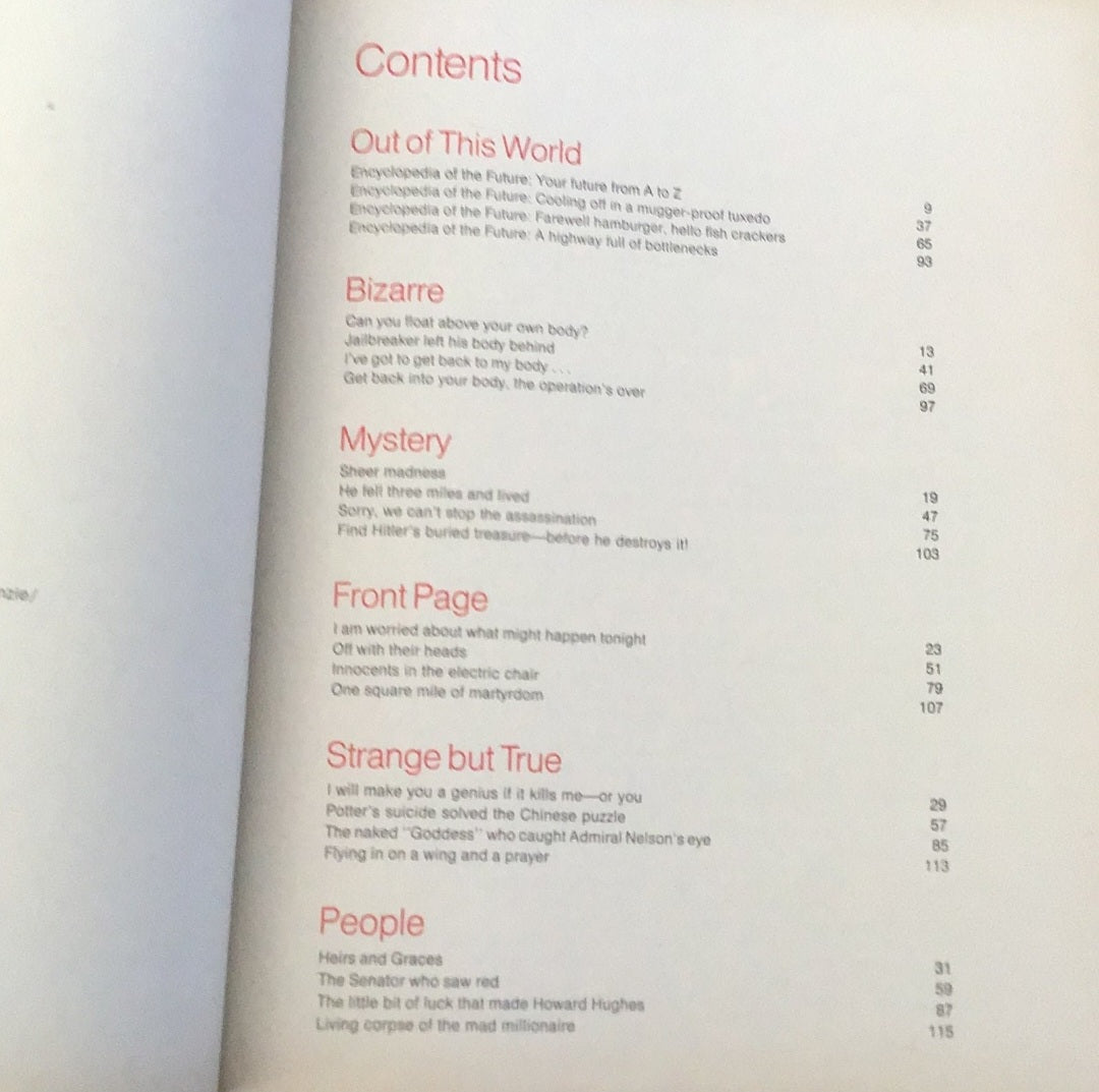 6 Out of this World Books date is 1976-1978 Library Of Bizarre & Extraordinary