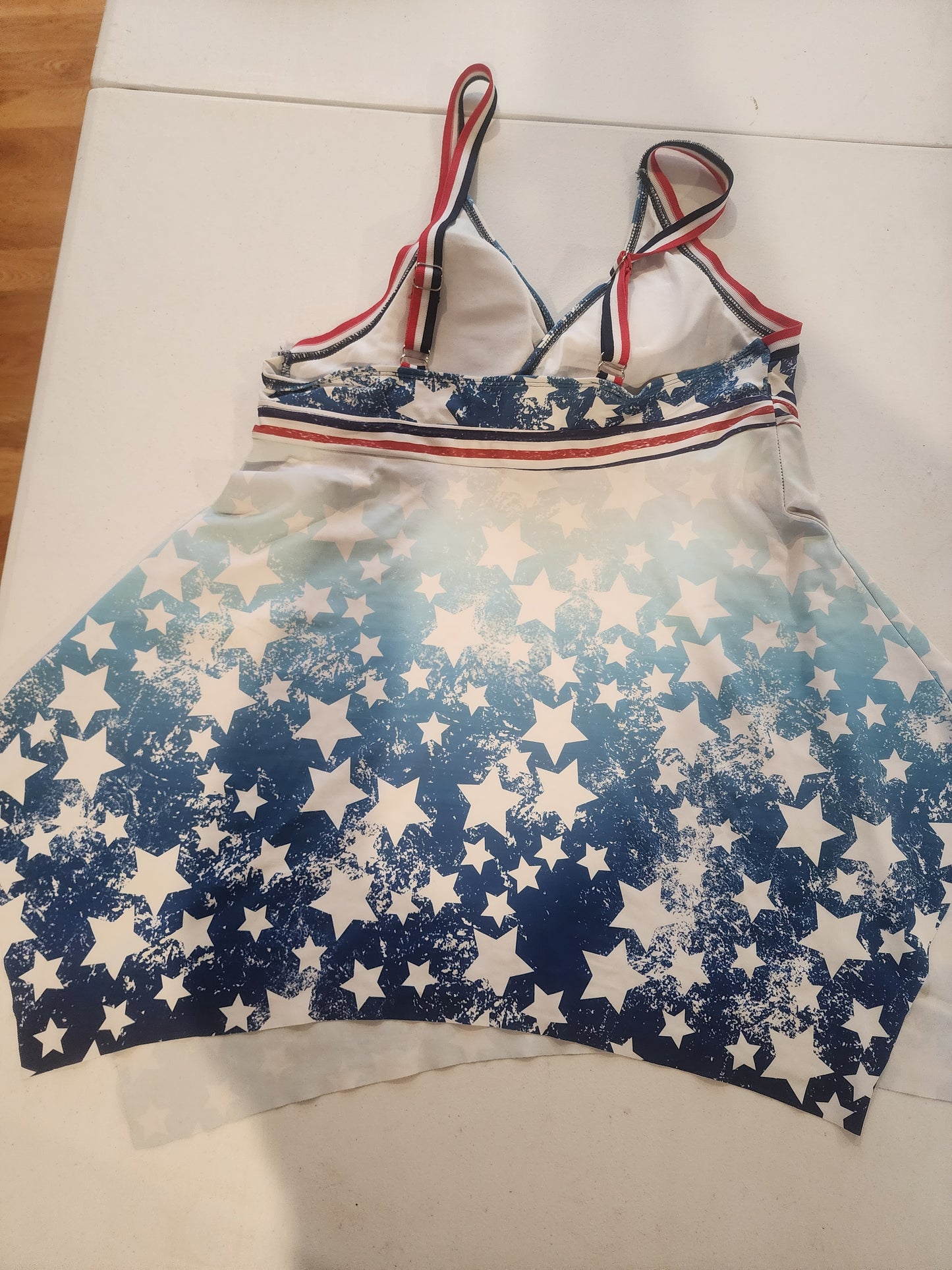 Women's Two-piece tankini Patriotic swimsuit XL 16